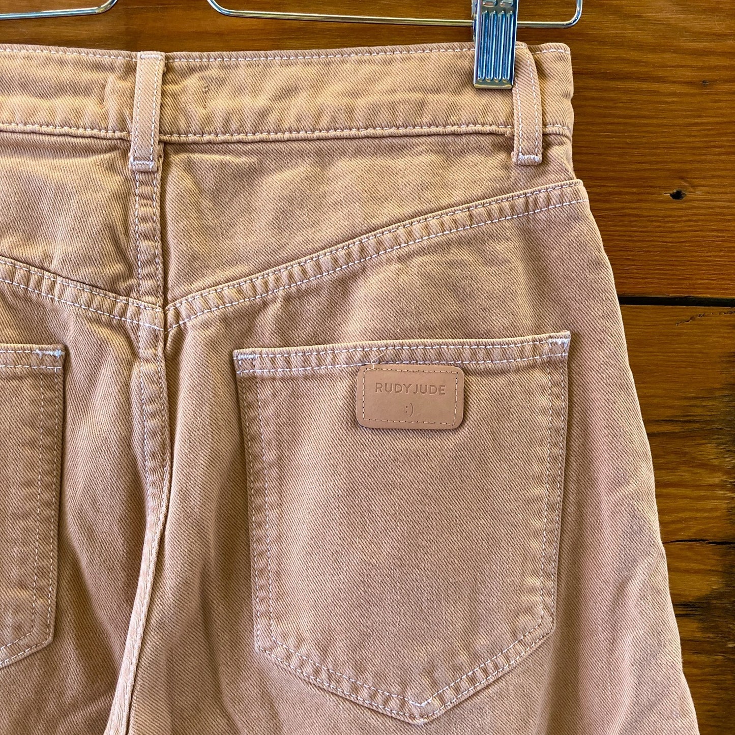 Rudy Jude Bark Beige Brown Sarah Womens Wide Leg Jeans - Size 2 - 0312IG