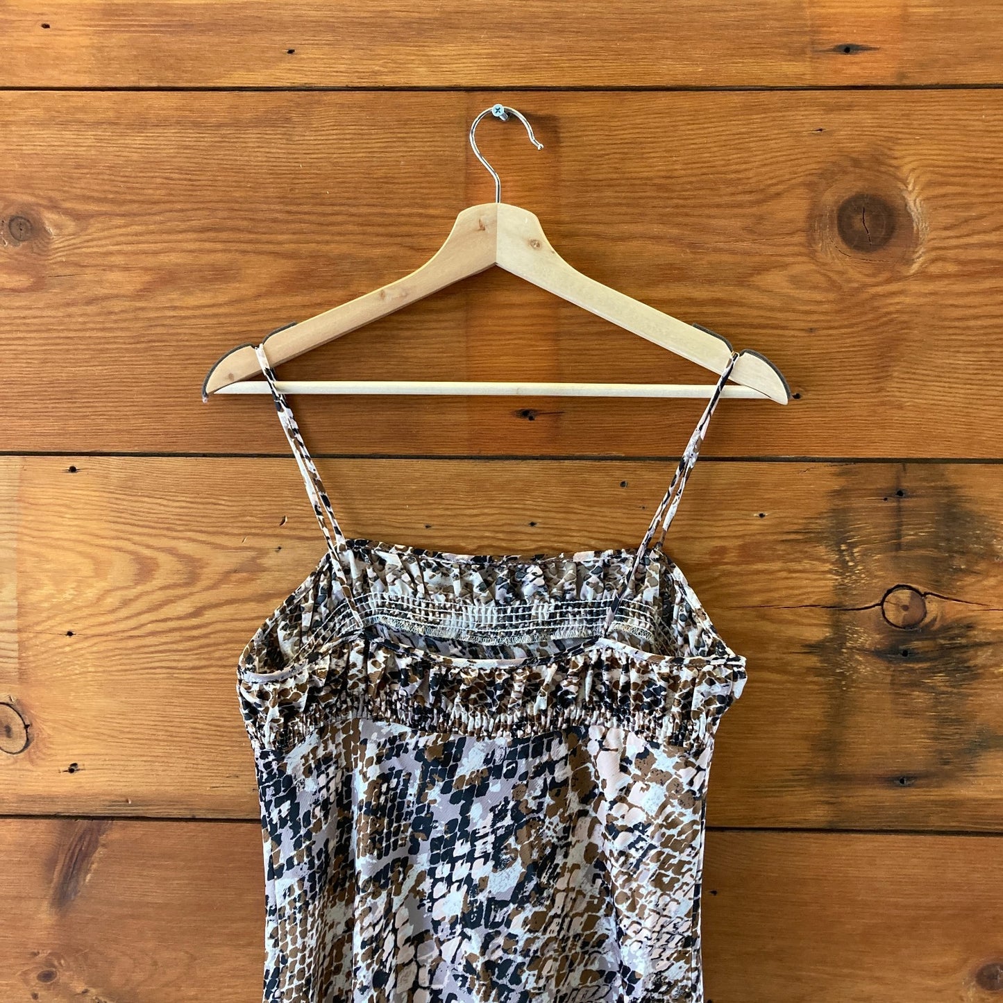 by Anthropologie Brown Snake Print NEW $148 Midi Dress - 0203DE