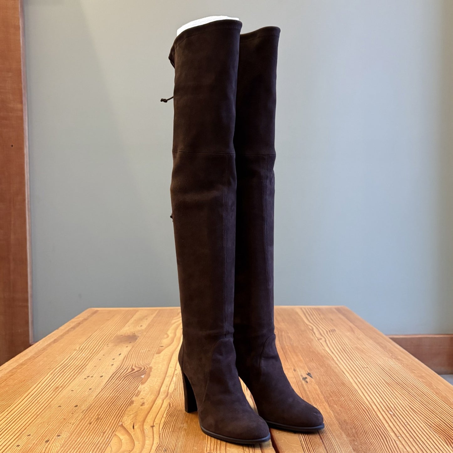 6.5- Stuart Weitzman Walnut Suede Over the Knee Highland Boots NEW w/ Box 1122KP