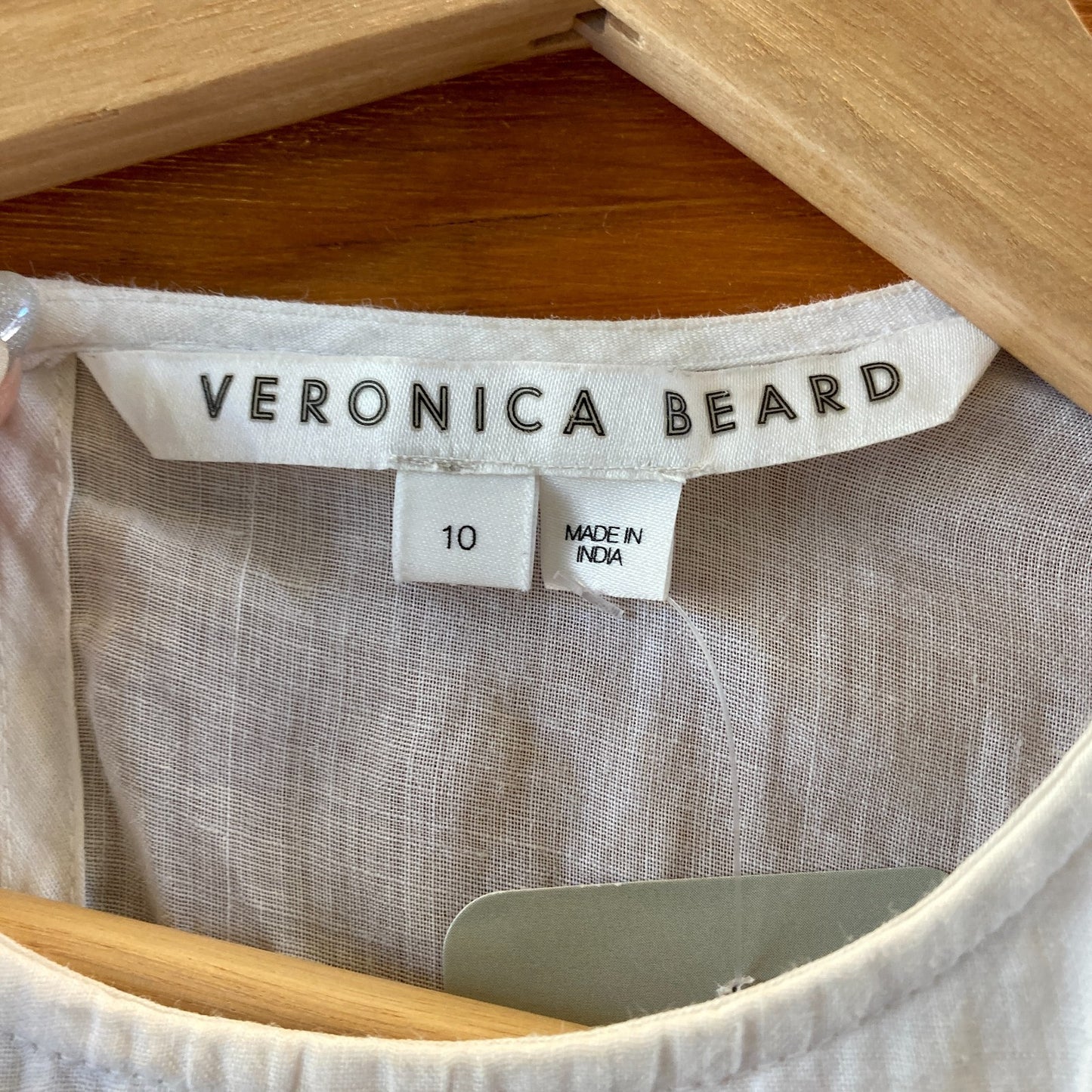 Veronica Beard White Embroidered Sleeveless Kerison Dress - Size 10 - 0617RF