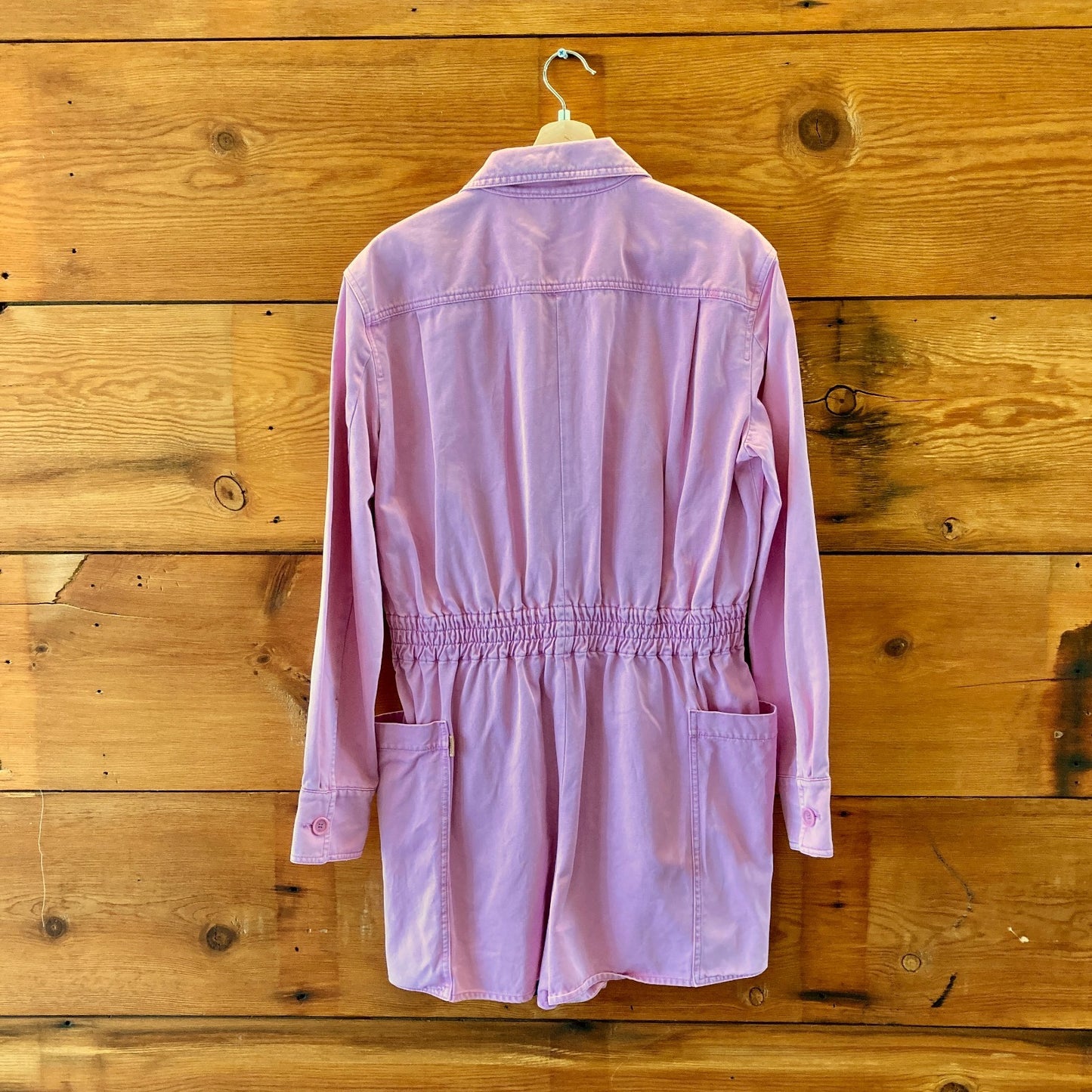 Max Mara Pink Visiera Cotton Drill Playsuit Romper - Size 14 1103ES