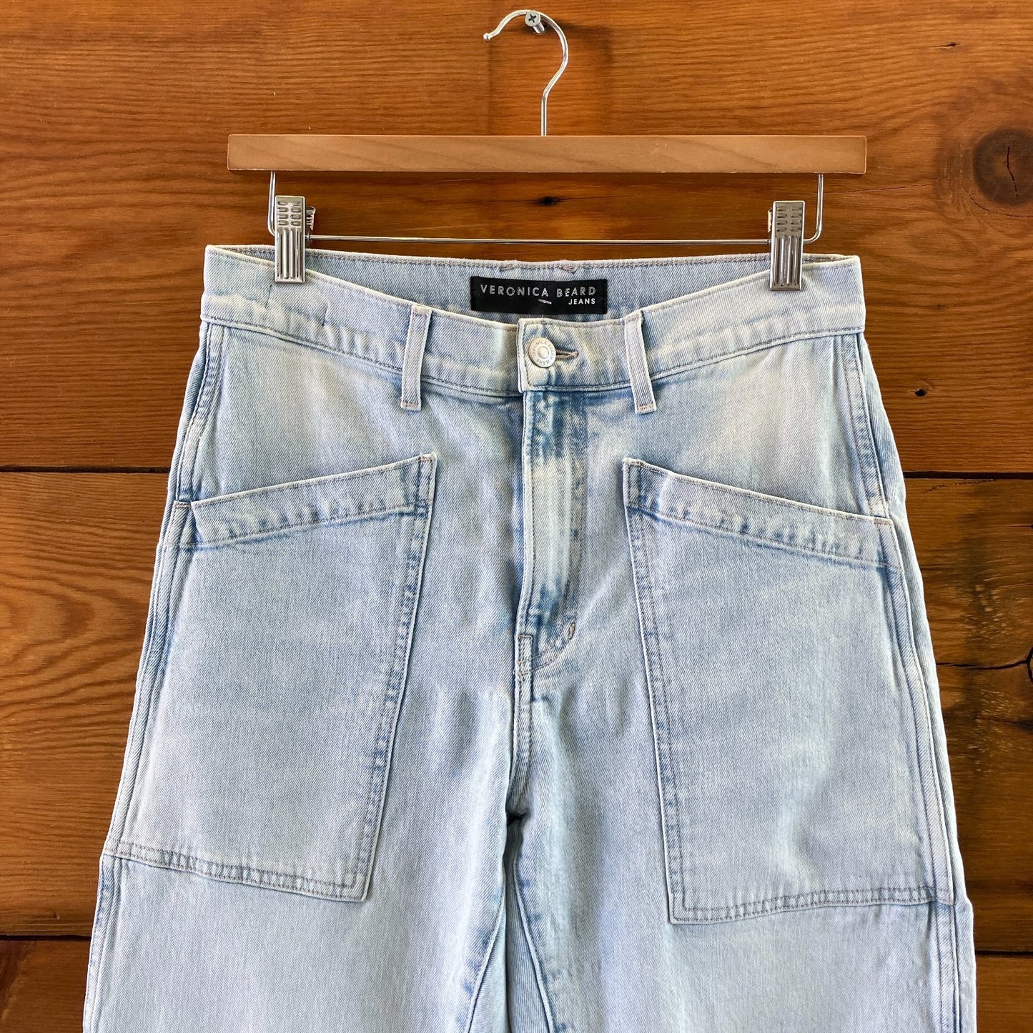 Veronica Beard Charlie Barrel Leg High-Rise Everest Jeans - Size 28 - 0706AV