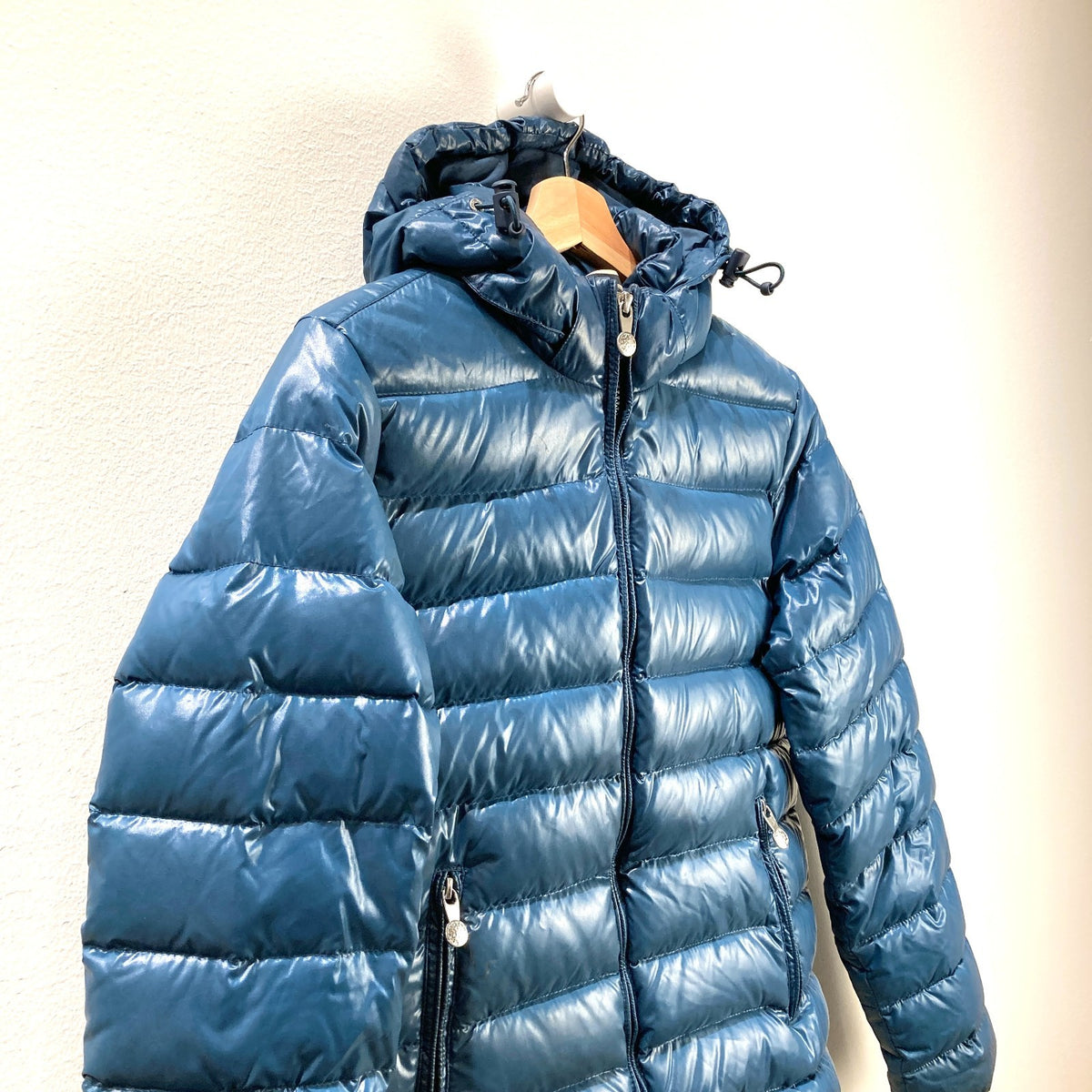 Pyrenex Dark Teal Blue Down Puffer Jacket Hooded Coat - Size 38 / M - 0208RT