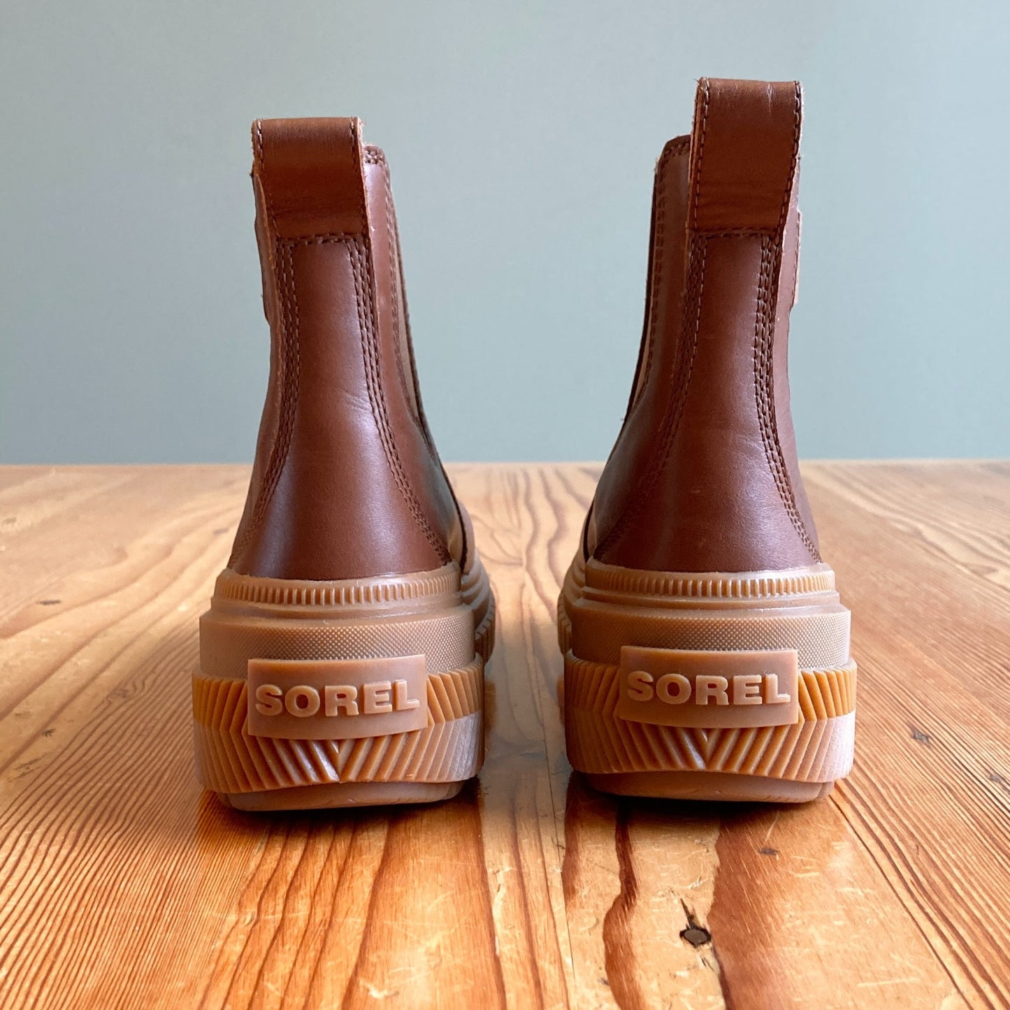 Sorel Brown Leather Ona Ave Chelsea Waterproof Slip On Boot - Size 6.5 - 0312IG