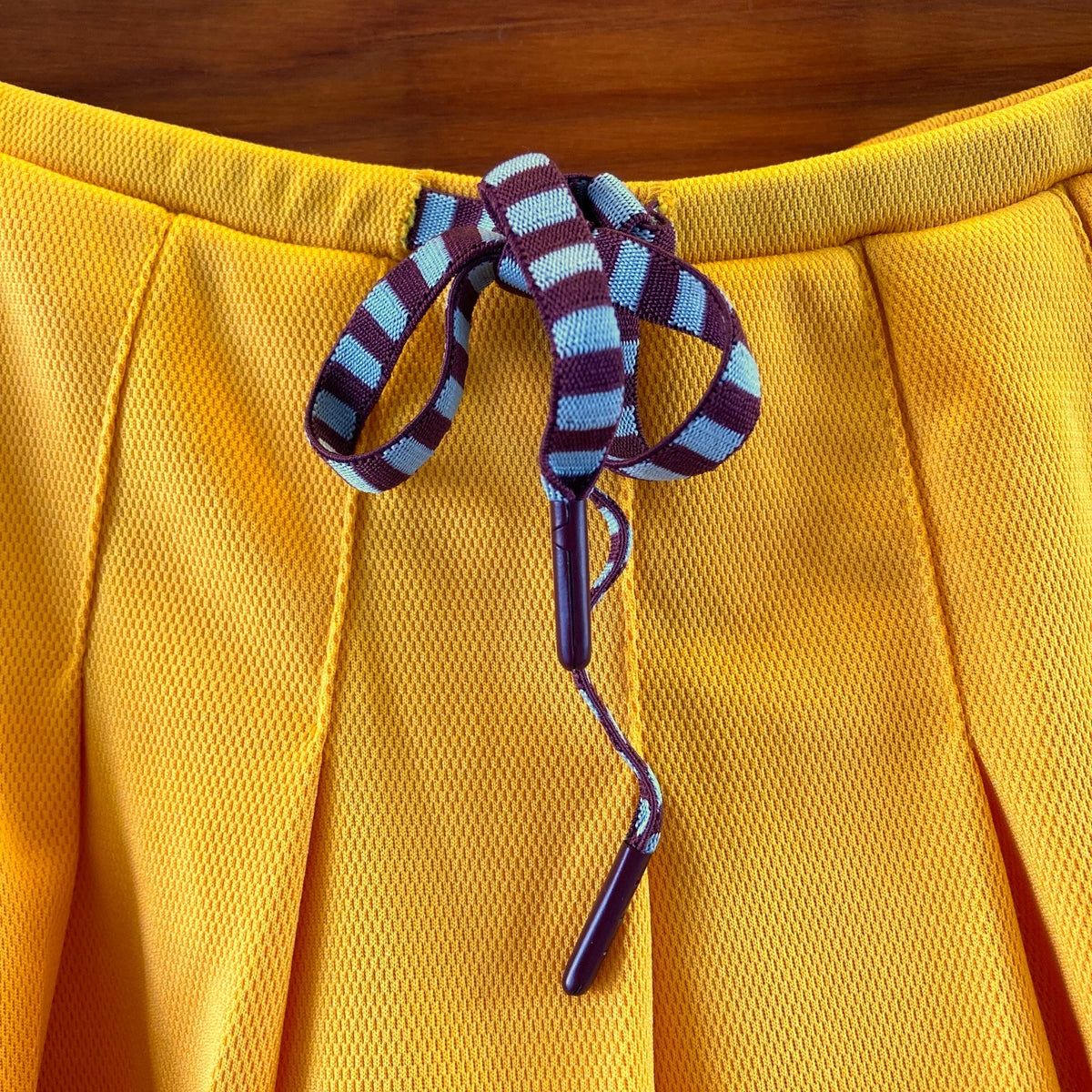 The Upside Yellow Mesh Pleated Mini Prix Quinny Skirt Skort - Size XS - 0415AB