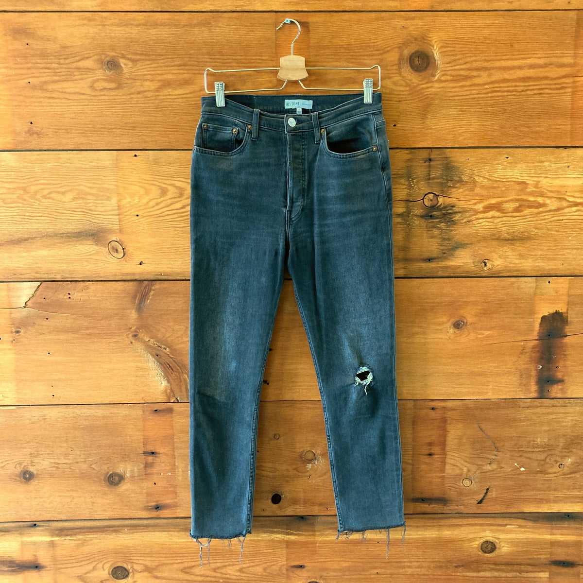 Re/Done Black Slim Stretch High Rise 196-3WHRAC Jeans - Size 29 - 0204MP