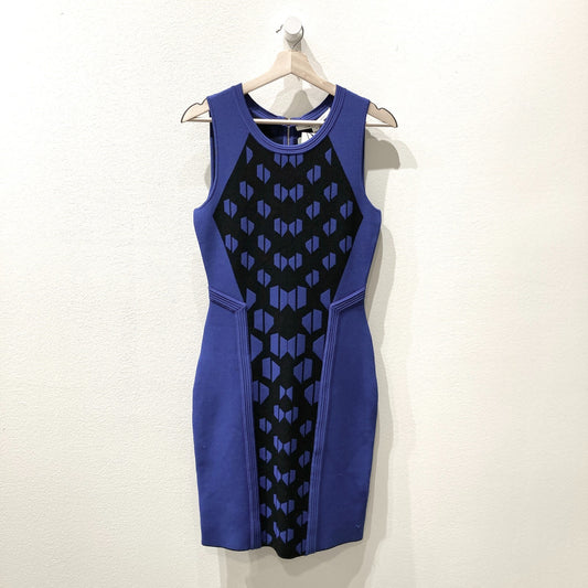 Diane von Furstenberg $365 Blue Franca Stretch Knit Dress - Sz S - NEW - 0428KS