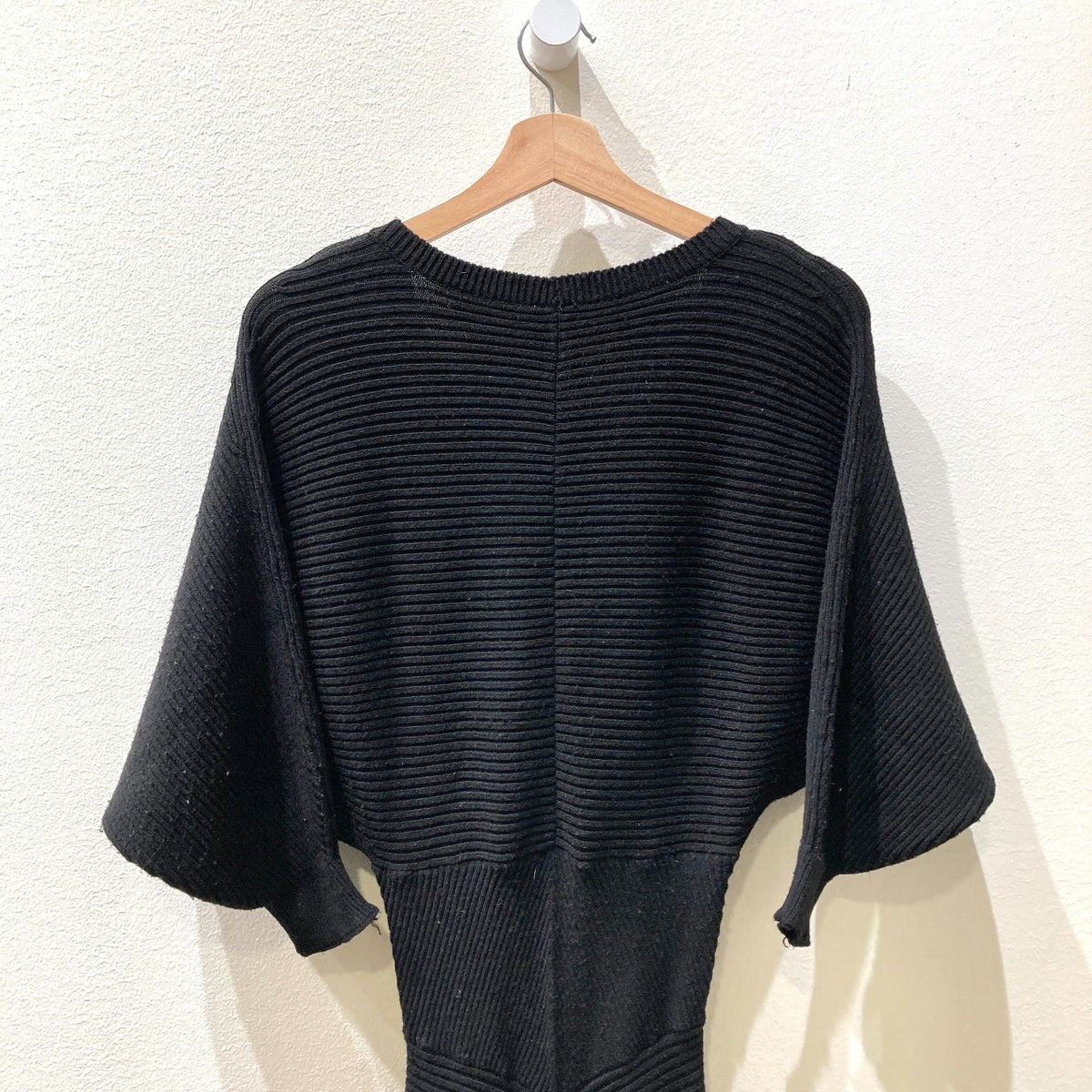 Anthropologie $168 Black Ribbed Colorblock Sweater Dress - Size M - NEW - 0715DP