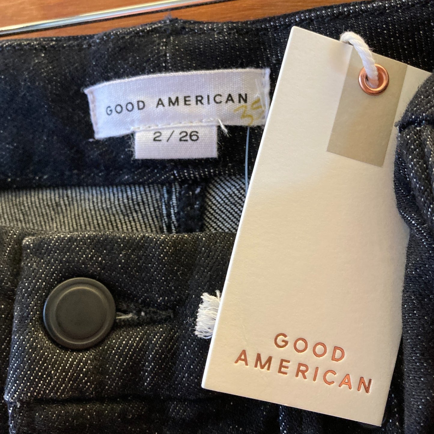 2 / 26 - Good American $135 Good Legs Straight Stretch Fit Jeans NEW 0113TS