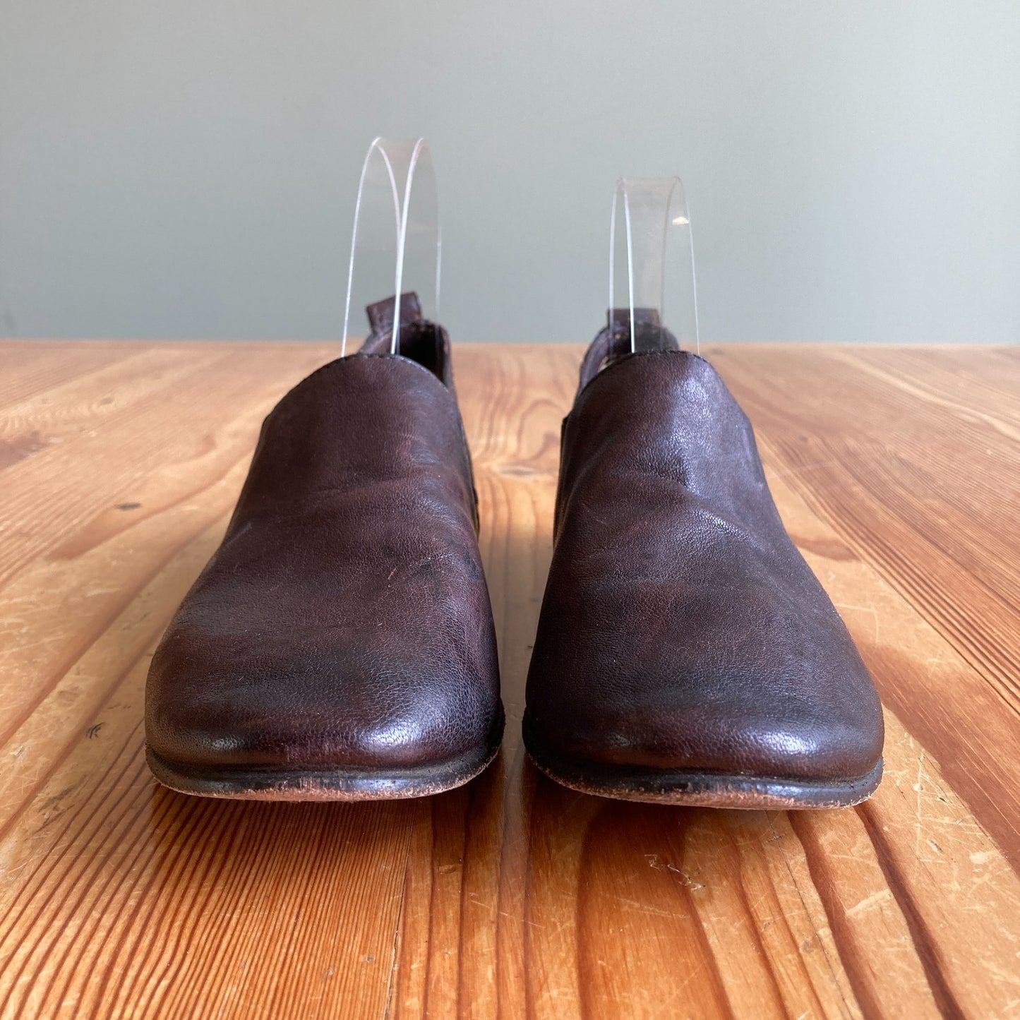 Frye Dark Brown Leather Slip-On Venetian Loafer Shoes - Size 7.5 - 0705SG