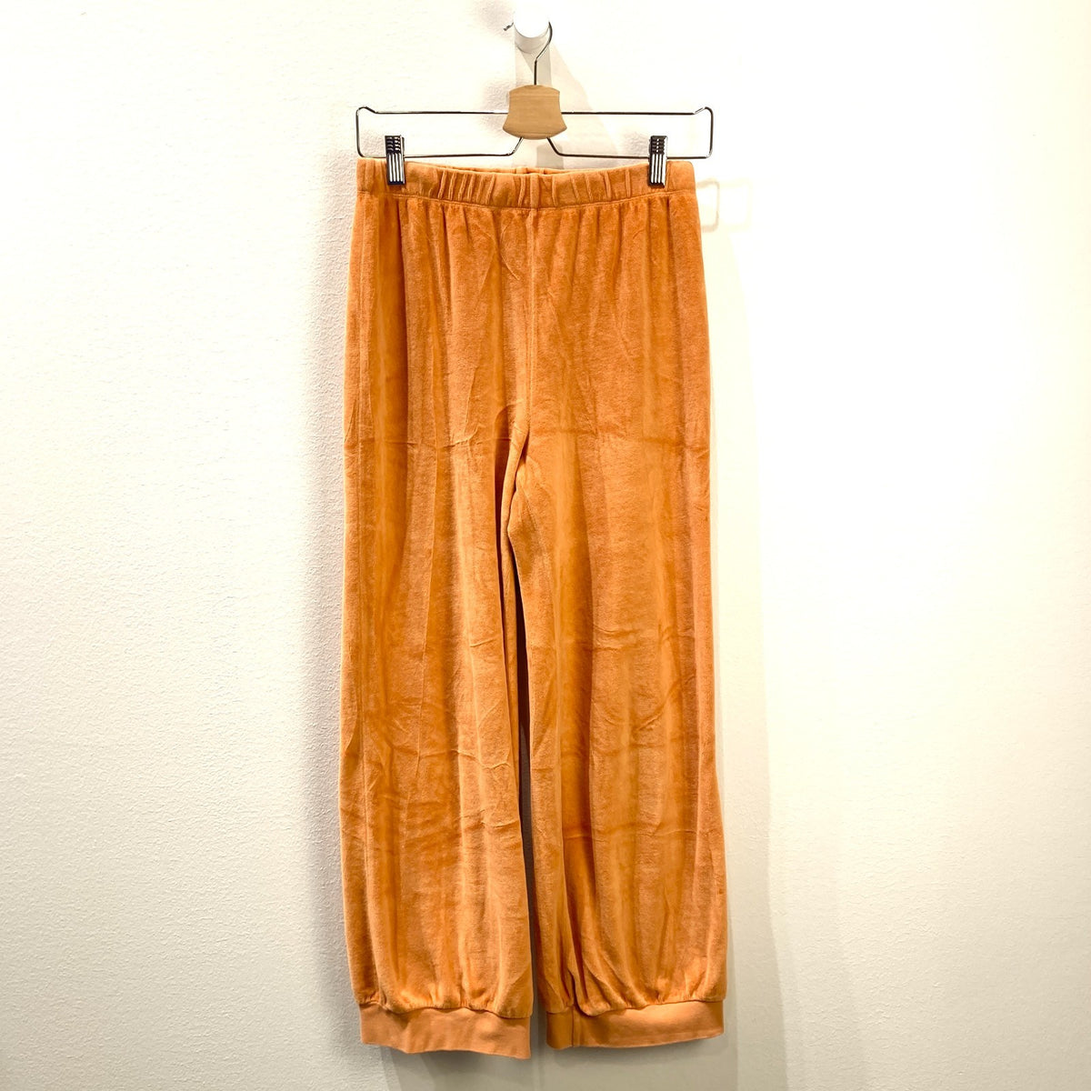 Suzi Kondi Orange Terry Elastic Waist Jogger Pants - Size S - 0129LH