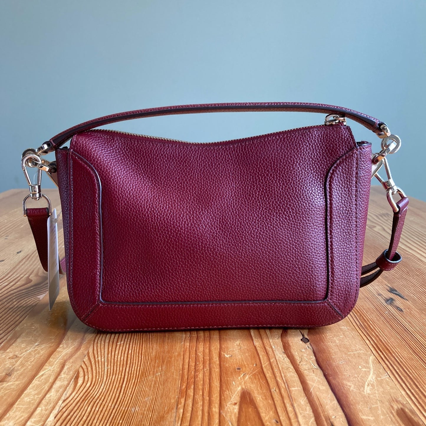 Kate Spade New York Burgundy Pebbled Leather Crossbody Crush Bag - 0311AY