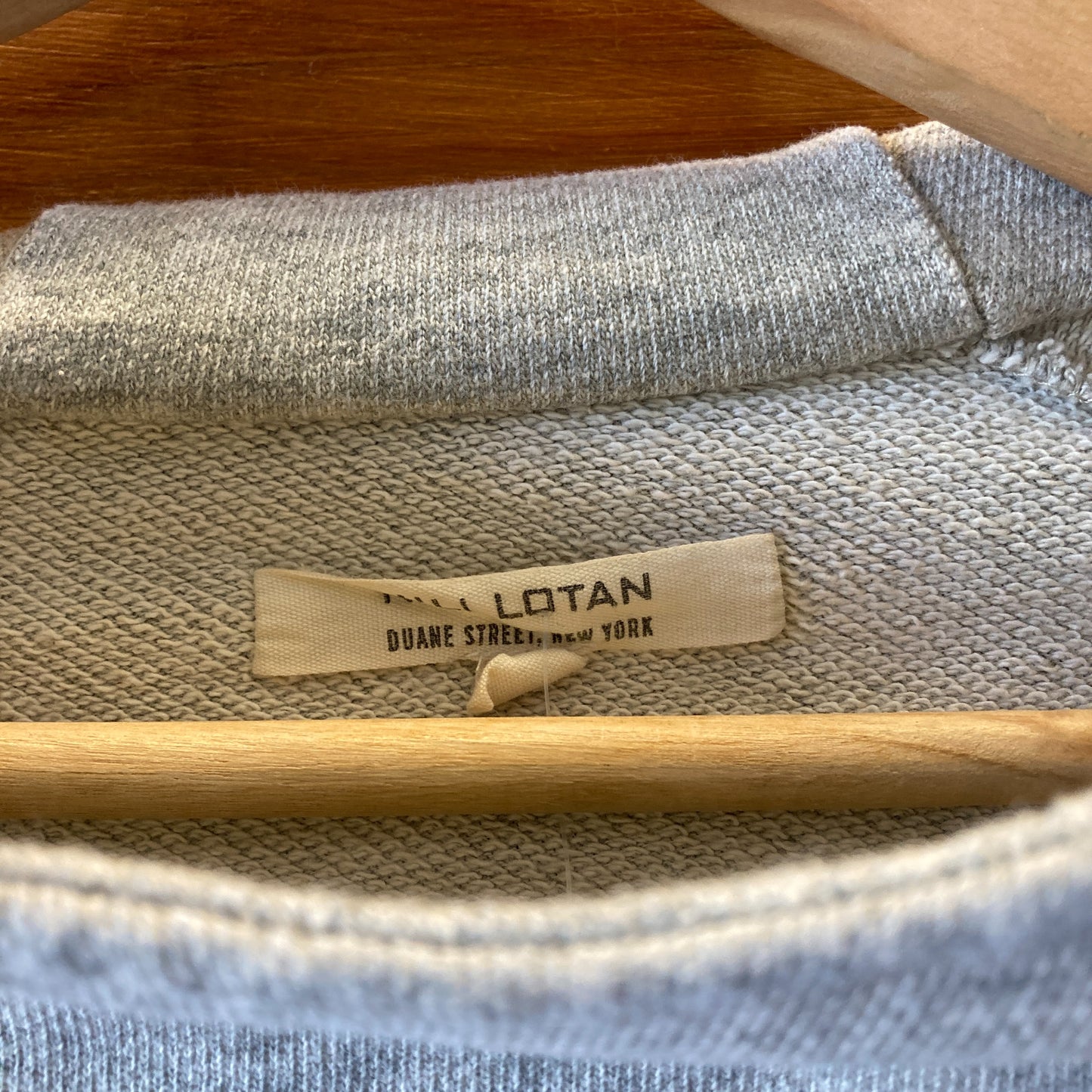 Nili Lotan Heathered Gray Hooded Pullover Roll Hem Sweatshirt - Size XS - 1105HT