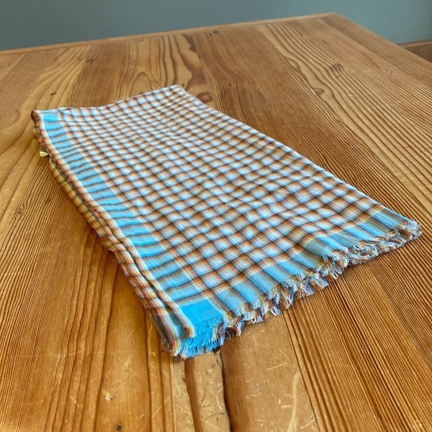 Moismont Orange Plaid NEW Bandana Scarf 0416JW