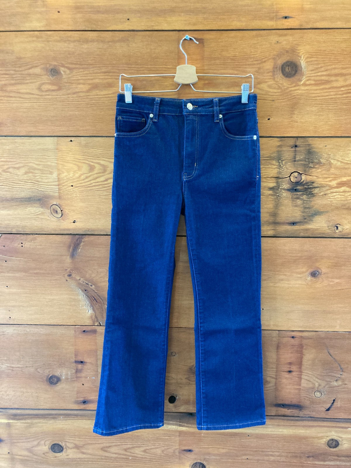 Frame Dark High Rise Boots Cut The Reboot Crop Jeans - Size 28 - NEW - 4427SC
