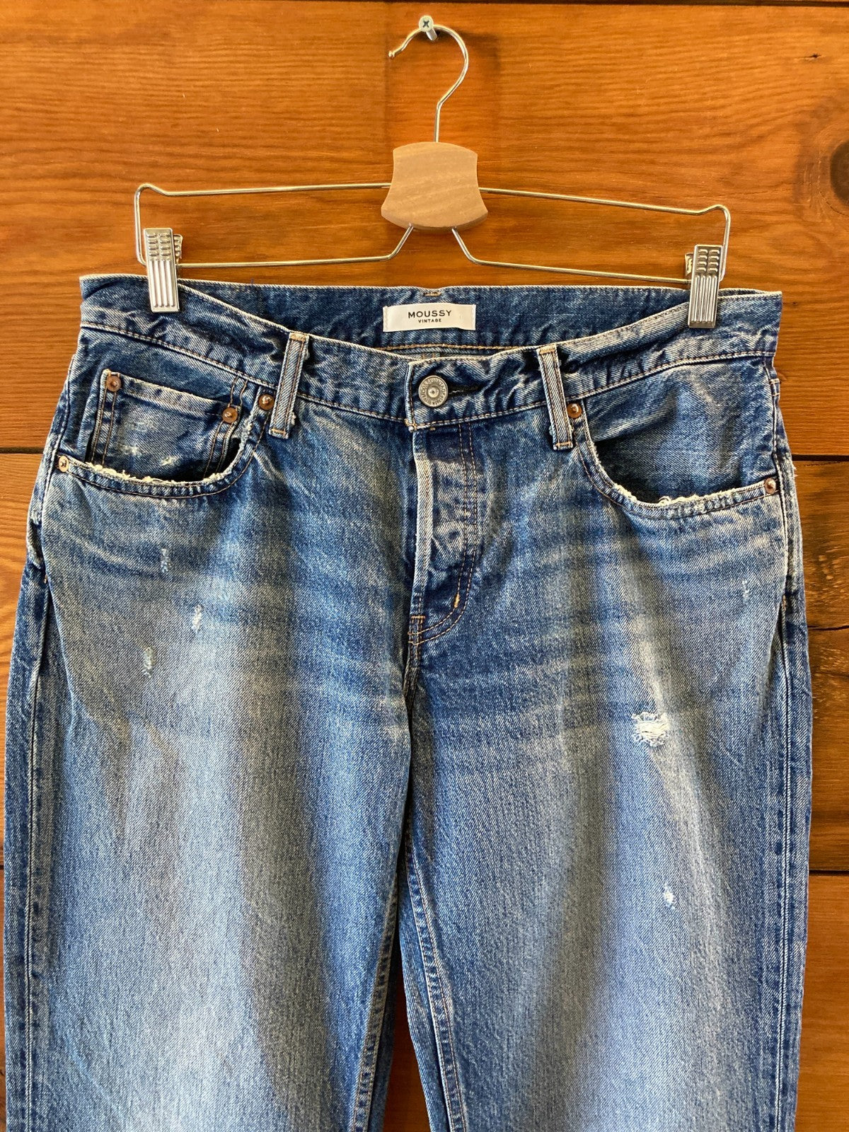 Moussy Japan Made Button Fly Saab Vintage Straight Leg Jeans - Size 29 - 4427SC