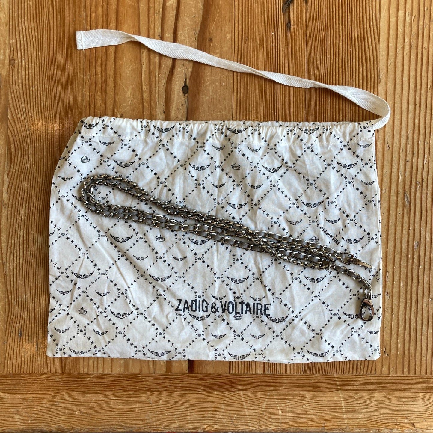 Zadig & Voltaire Python Printed Leather Fold Over Rock Clutch Purse - 1011SC