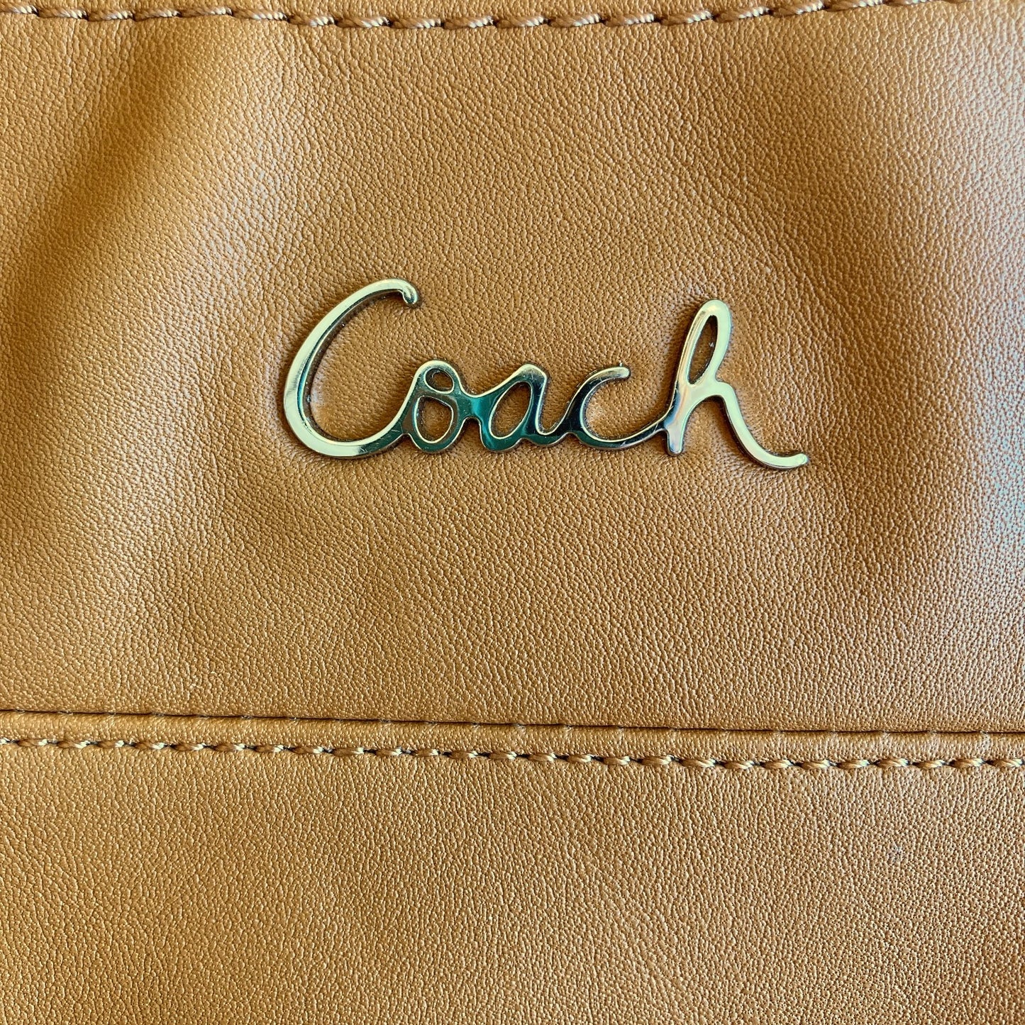 Coach Camel Brown Leather Y2K F17116 Shoulder Bag - 0704CM
