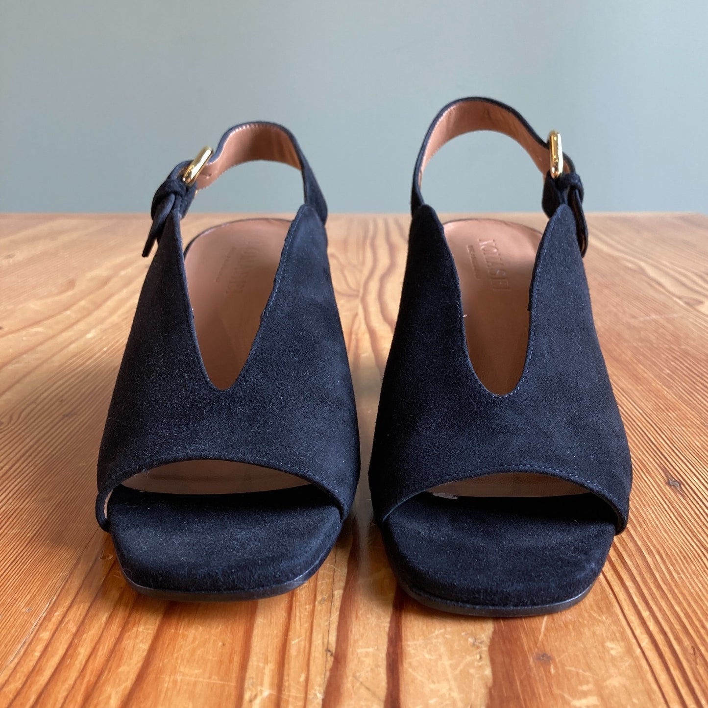 Nomasei $460 Baghera Camoscio Suede Heels Shoes - Sz 39 / 8.5 NEW w/ Box -4427SC