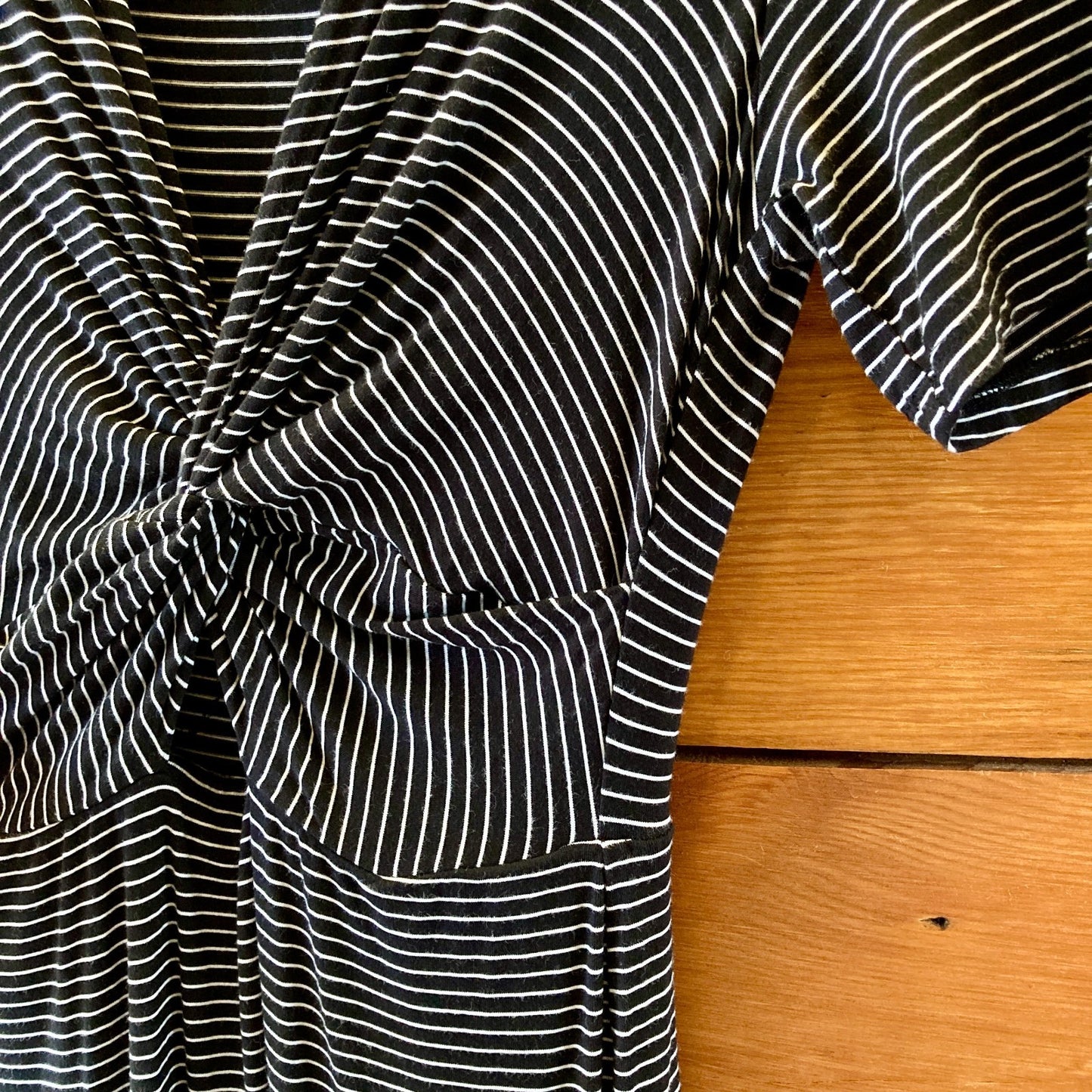 Favorite Daughter Black & White Striped Knit Maxi Dress - Size XS - 0416LB