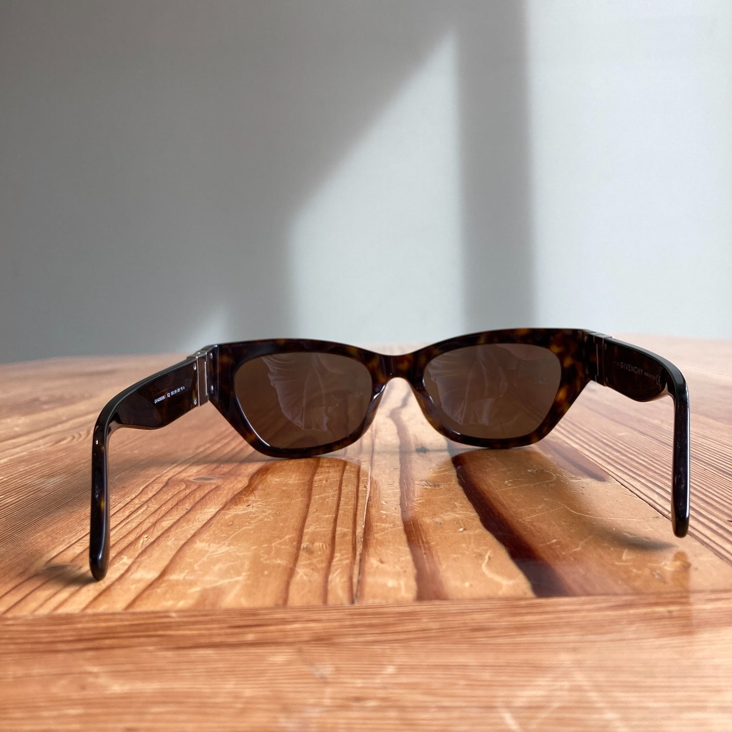 Givenchy Dark Havana Acetate Frame Cat-Eye Sunglasses w/ Dustbag - 0428KS