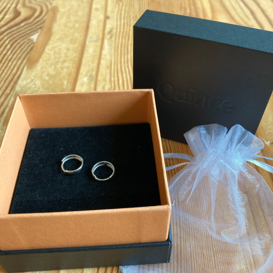 Quince White Gold $116 Mini Huggie Hoops w/ Box - 1125KG
