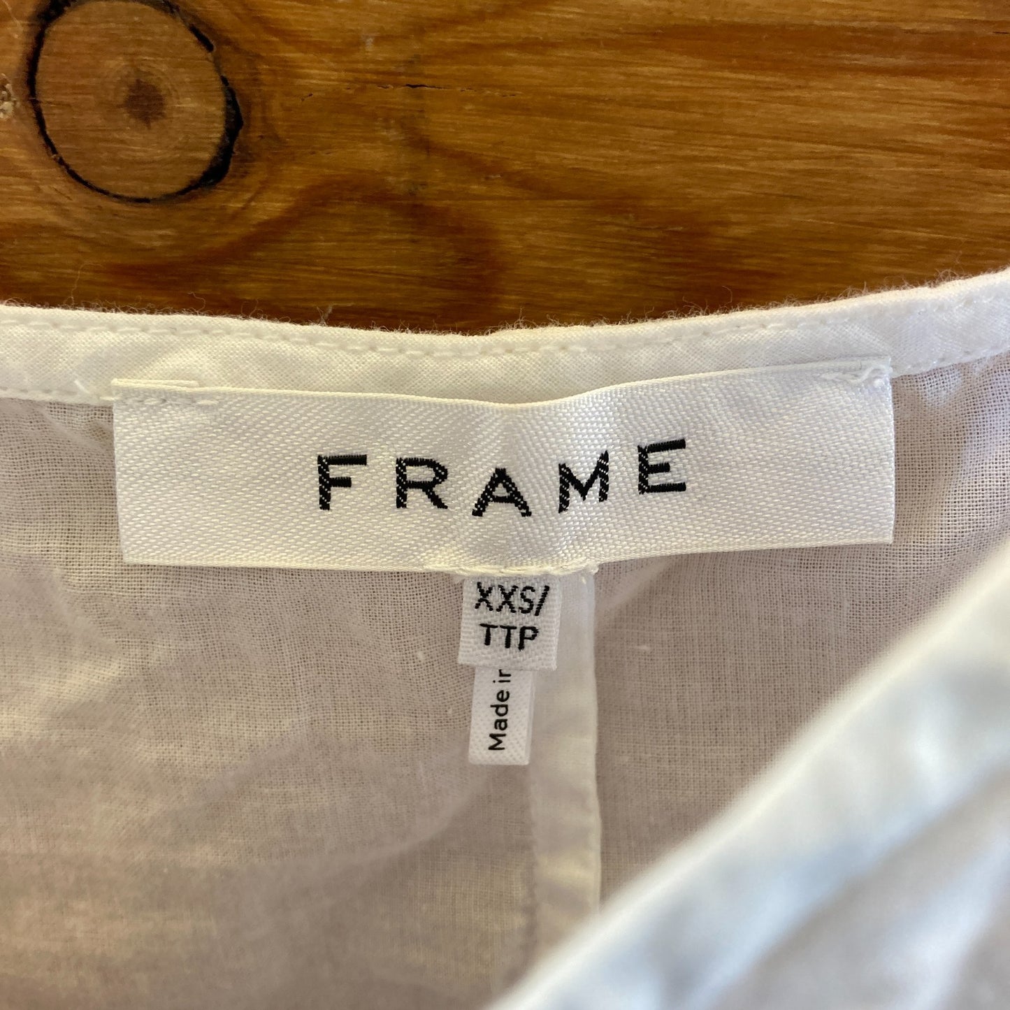 Frame White Linen Button Front Slip Lined Mini Dress - Size XXS - 0903BN