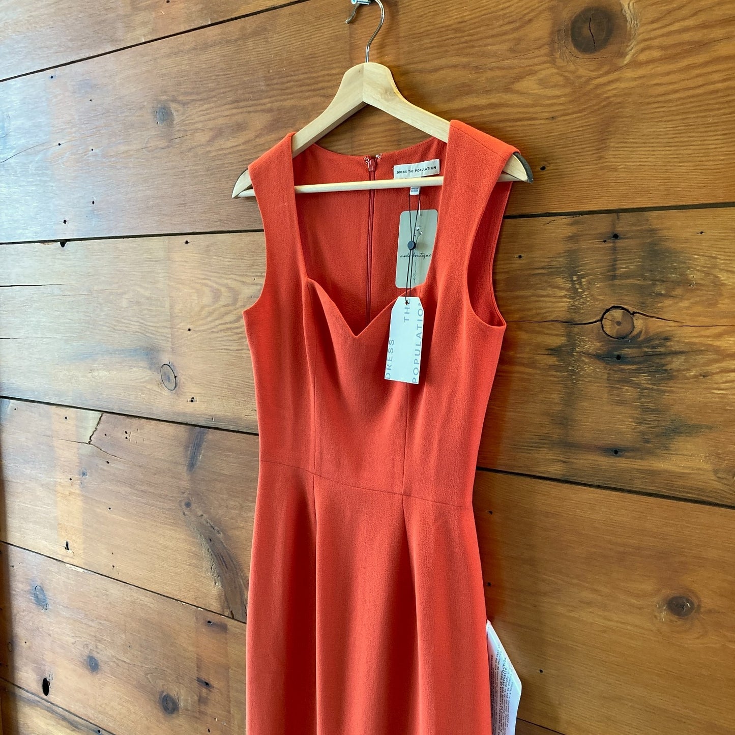 Dress the Population Poppy Red Sweetheart Midi Dress - Size S - NEW - 1122KP