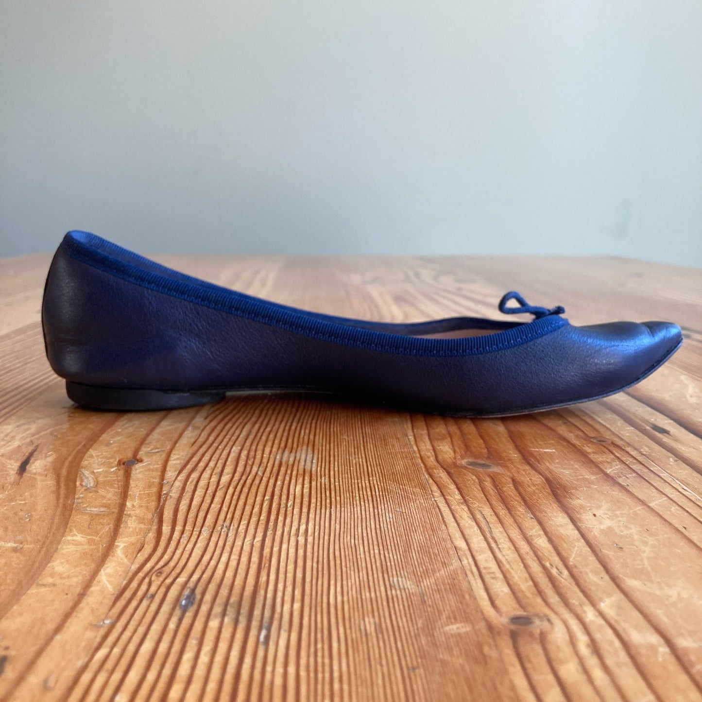 Repetto Navy Blue Pointed Toe Brigitte Ballet Flats Shoes - Size 39 / 8 - 0306CH