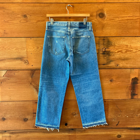 AMO Medium Wash Billie Wide Leg Crop High Rise Jeans - Size 26 - 0320AE