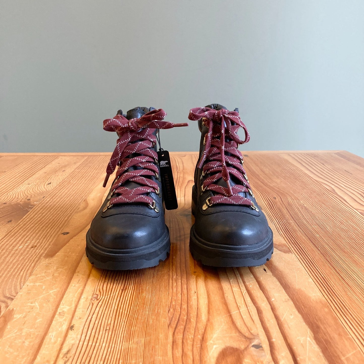 8 - Sorel Black Leather Waterproof NEW Lennox Hiker Boots 0523HS