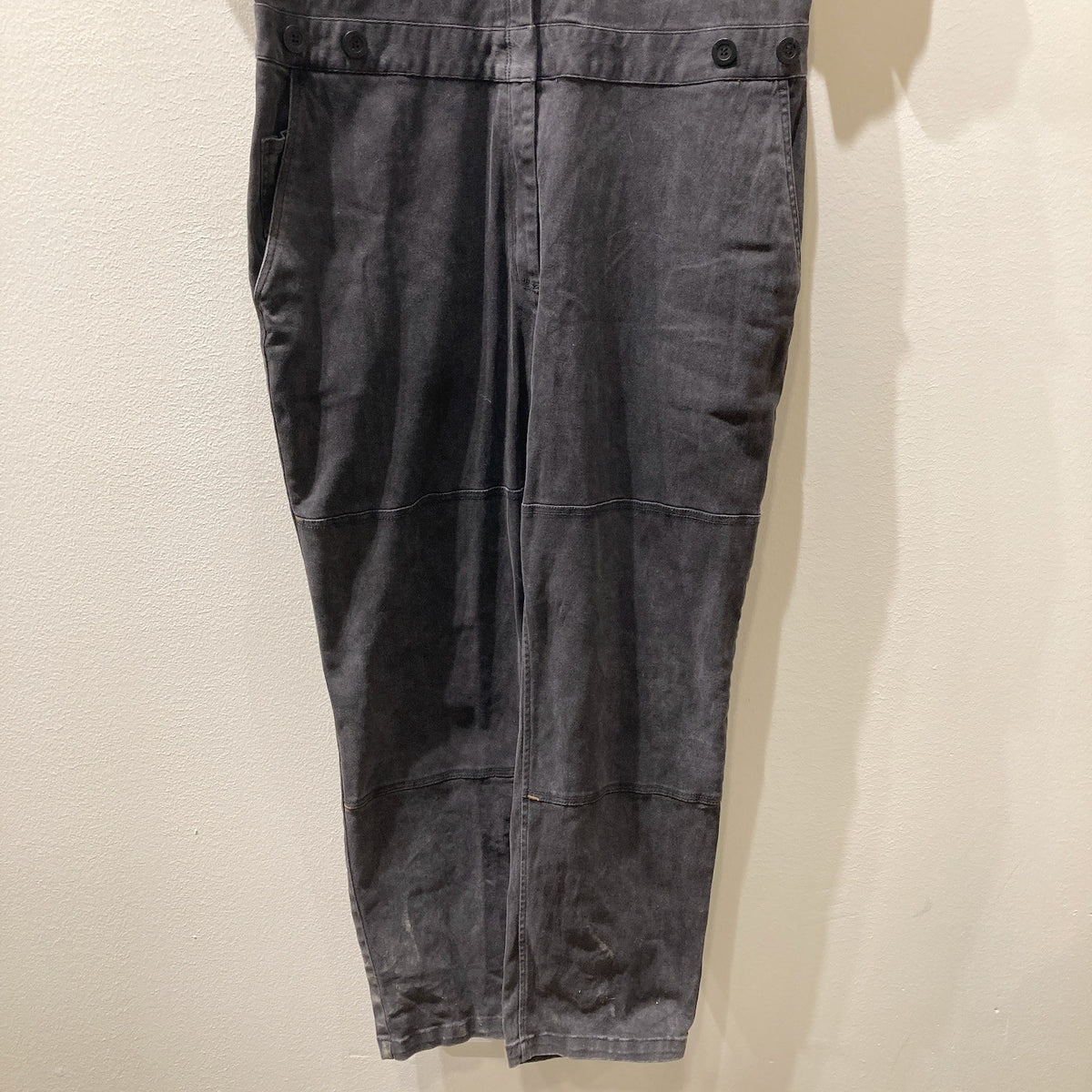 Wildfang Black Denim Short Sleeve Essential Coverall Jumpsuit - Size 1X - 0530JF