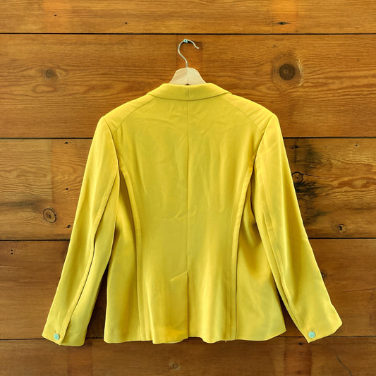Rag & Bone Sunshine Yellow Clasp Front Blazer Jacket - Size 12 - 1029SB