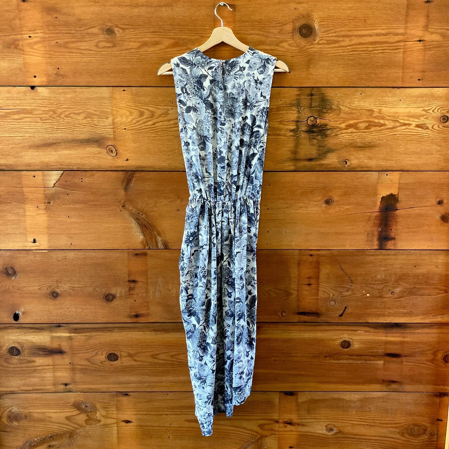 Zimmermann Grayscale Silk Floral Print High Slit Dress - Size 0 / XS - 0715IM
