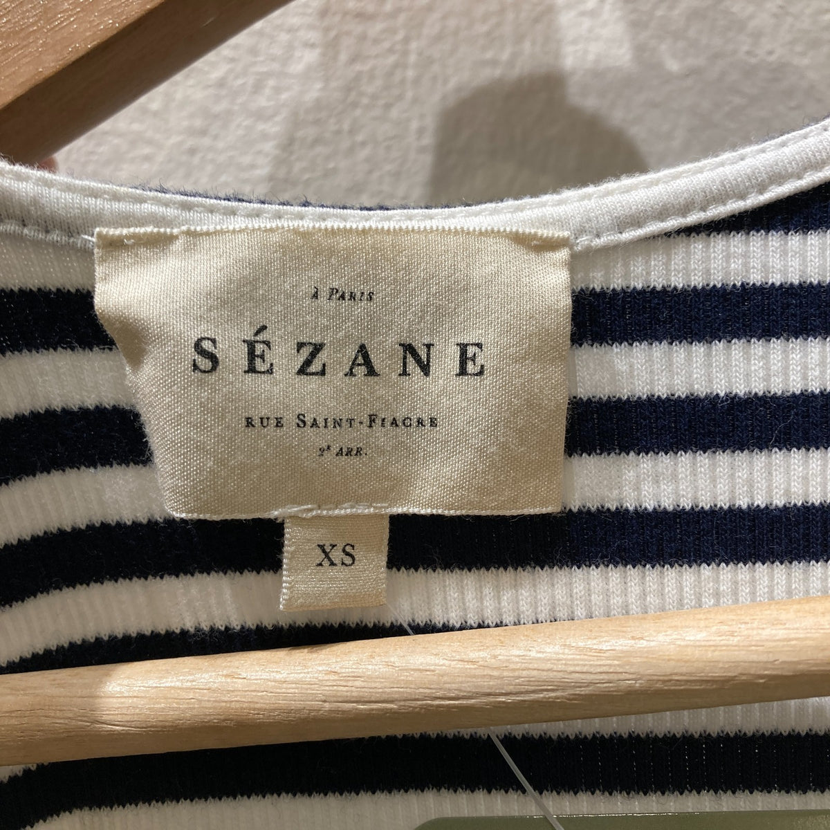 Sezane Black White Stripe Button Up Ribbed Knit Fabiola Dress - Size XS - 0312IG