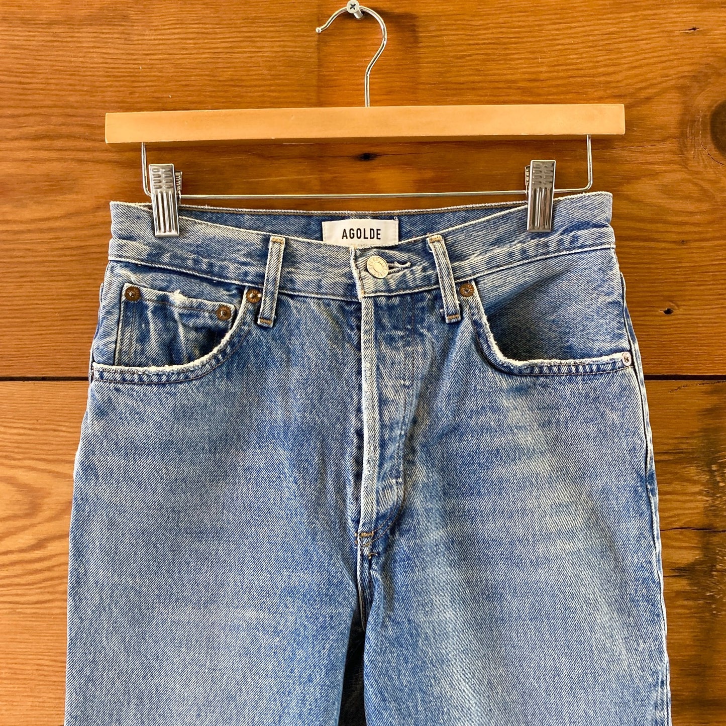 AGoldE Riley Crop Button Fly High Rise Cuffed Hem Jeans - Size 25 - 0313SH