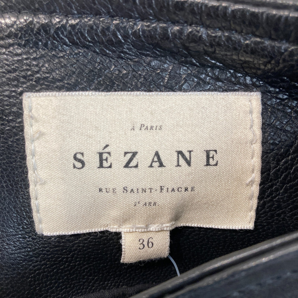 Sezane Black Lamb Leather A-Line Neli Mini Skirt - Size 36 / S - 0816MS