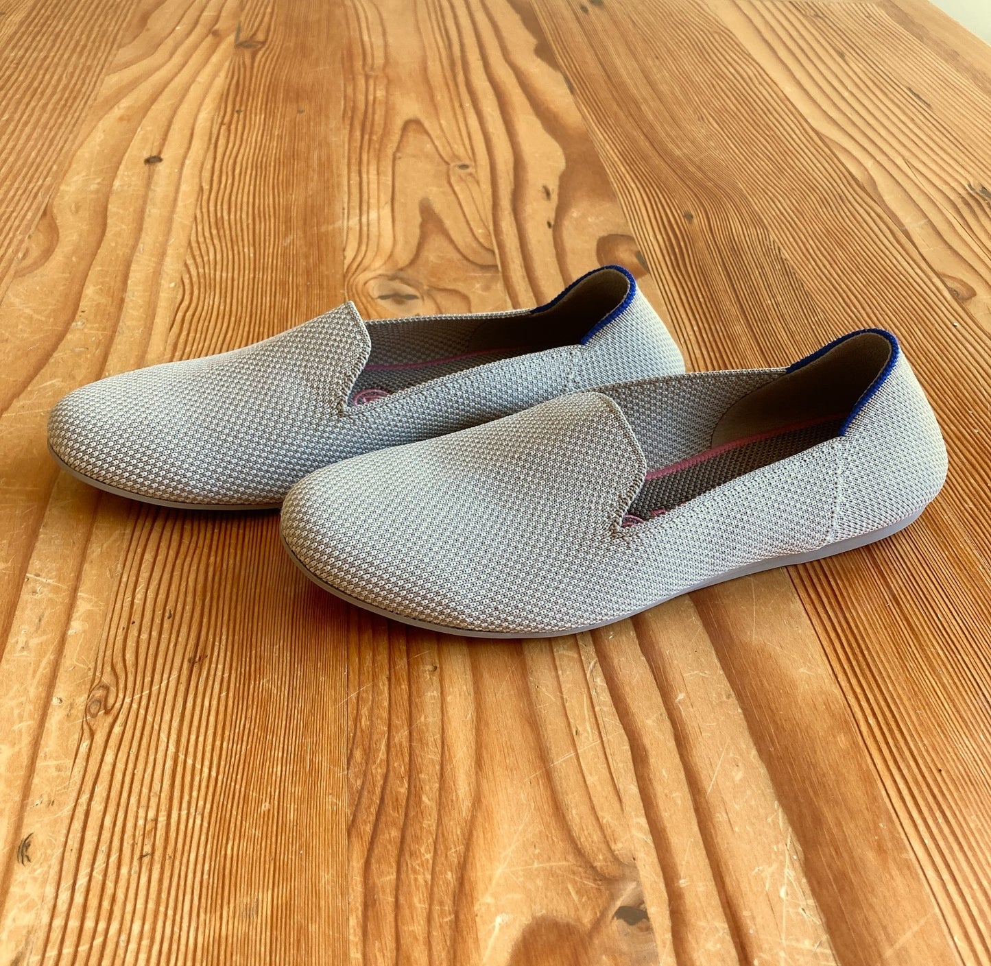 Rothy's Neutral Linen Double Stitch Slip On The Loafer Shoes - Size 7 - 0512MF