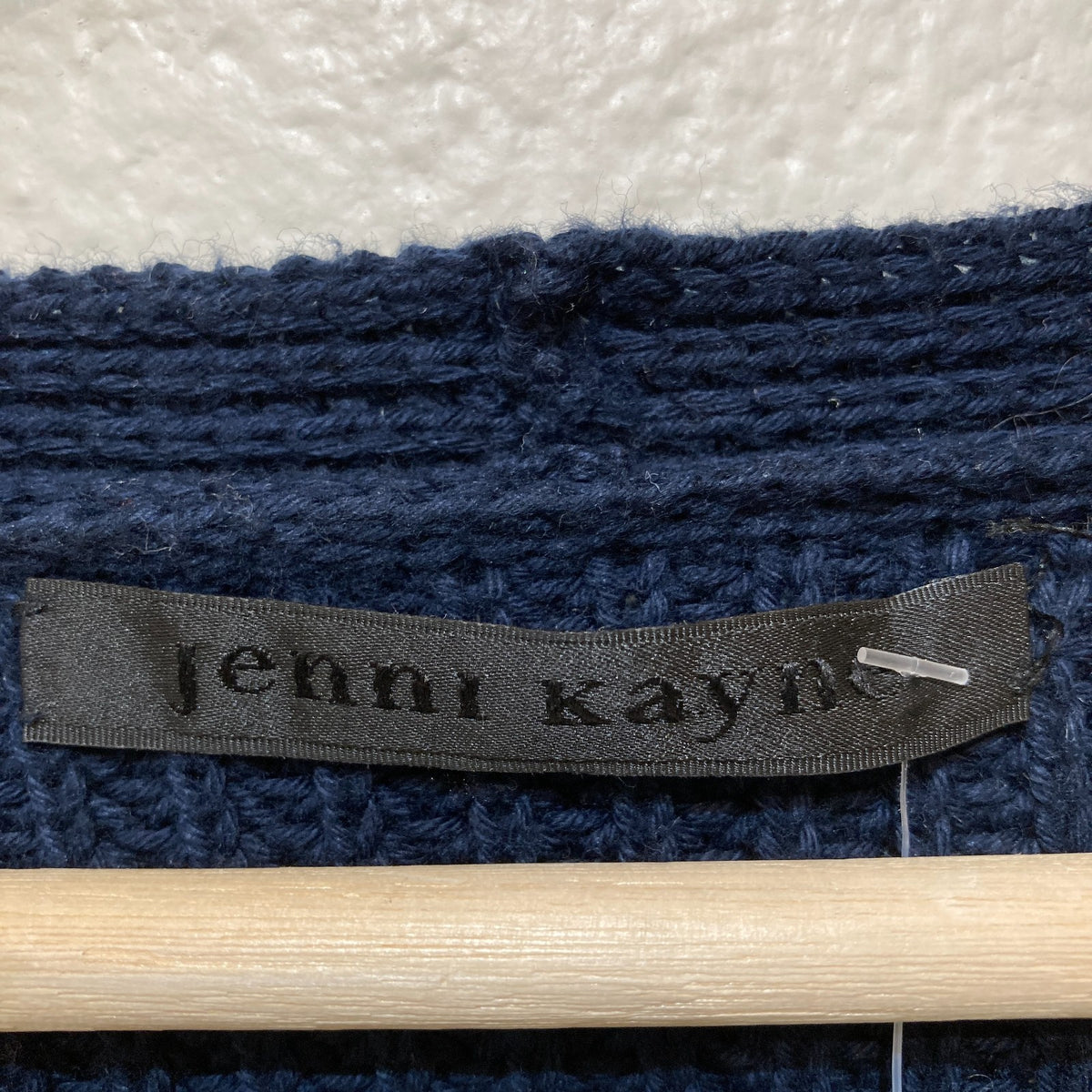 Jenni Kayne $345 Navy Blue Ribbed Fisherman Tie Waist Sweater - Size M - 0531AF