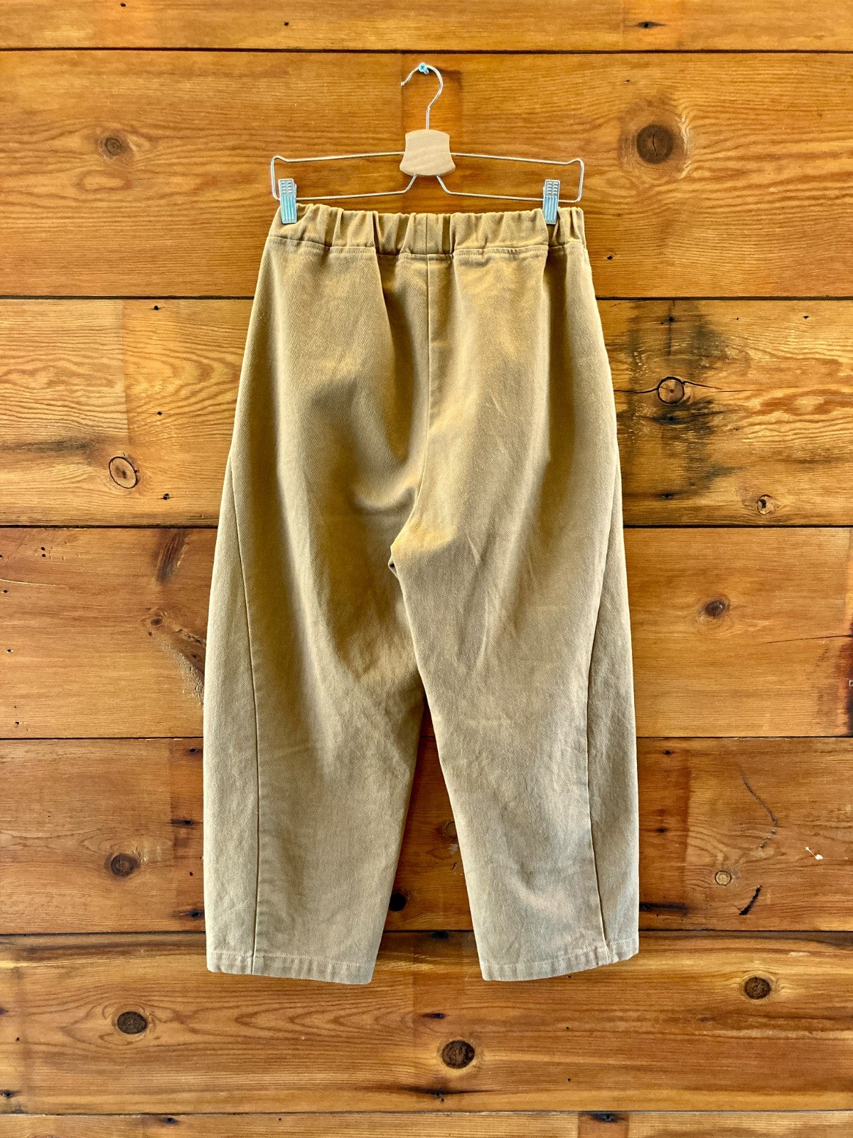 Le Bon Shoppe Tobacco Brown Pull On Arc Barrel Leg Pants - Size M - 0624KB