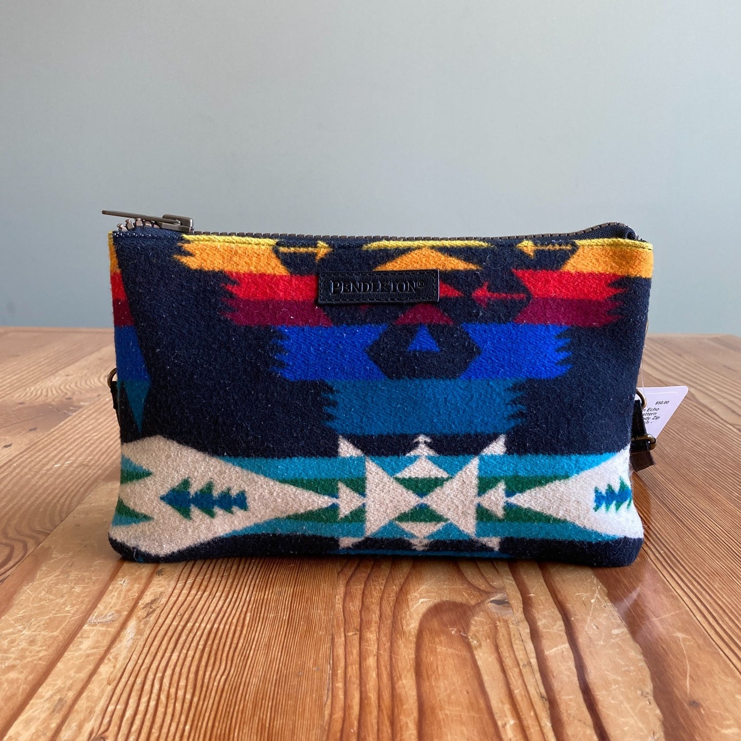 Pendleton Echo Canyon Pattern Wool Crossbody Zip Top Bag Clutch - 0416PP