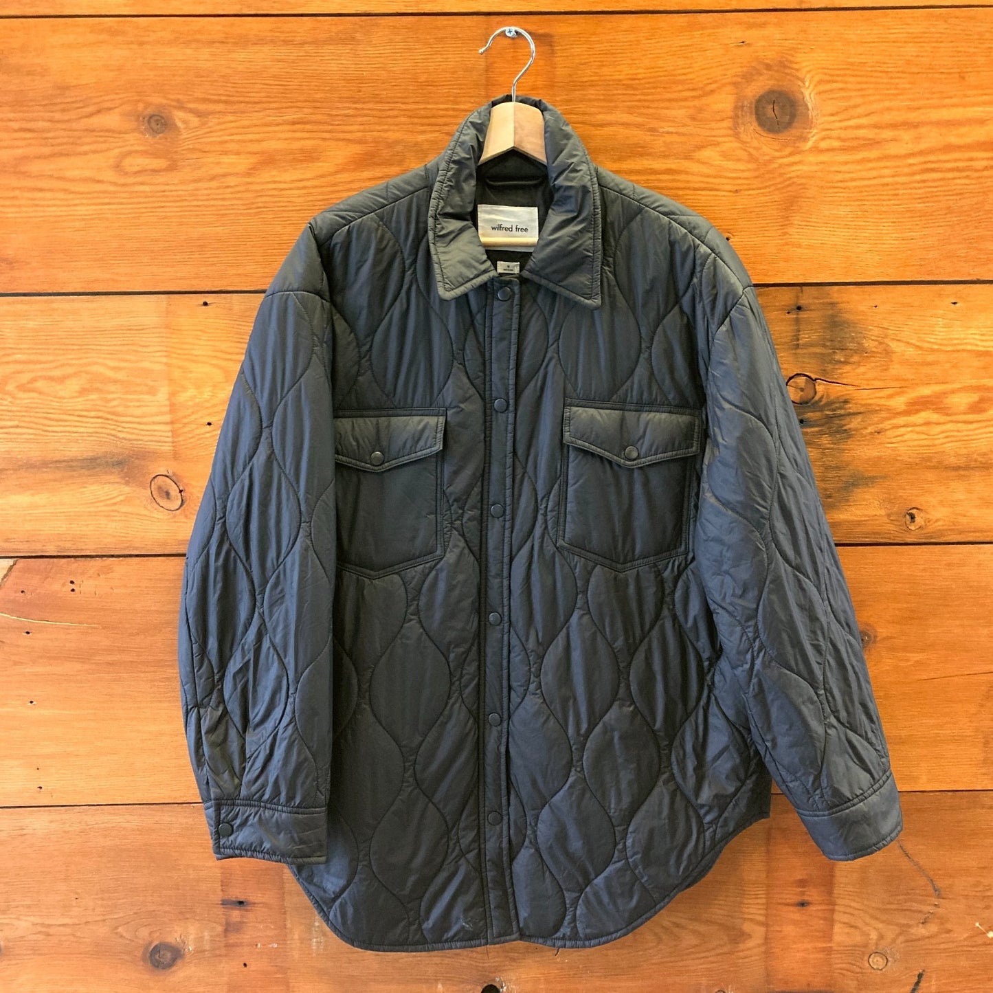 M - Wilfred Free Aritzia Black Oversized Ganna Insulated Puffer Jacket 1009EF