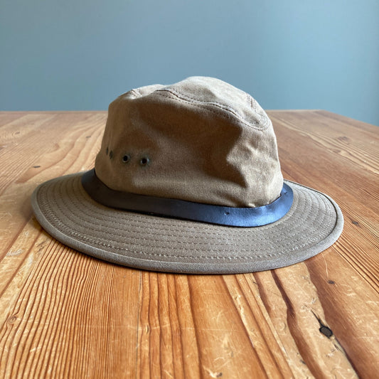 Filson Tan Tin Cloth Packer Rugged Water-Repellent Hat - Size L - 0920PW