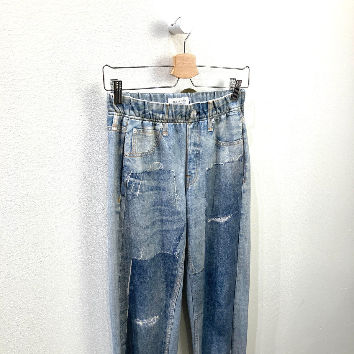Rag & Bone Light Faux Denim Pull On Miramar Jogger Pants - Size XS - 1015NE