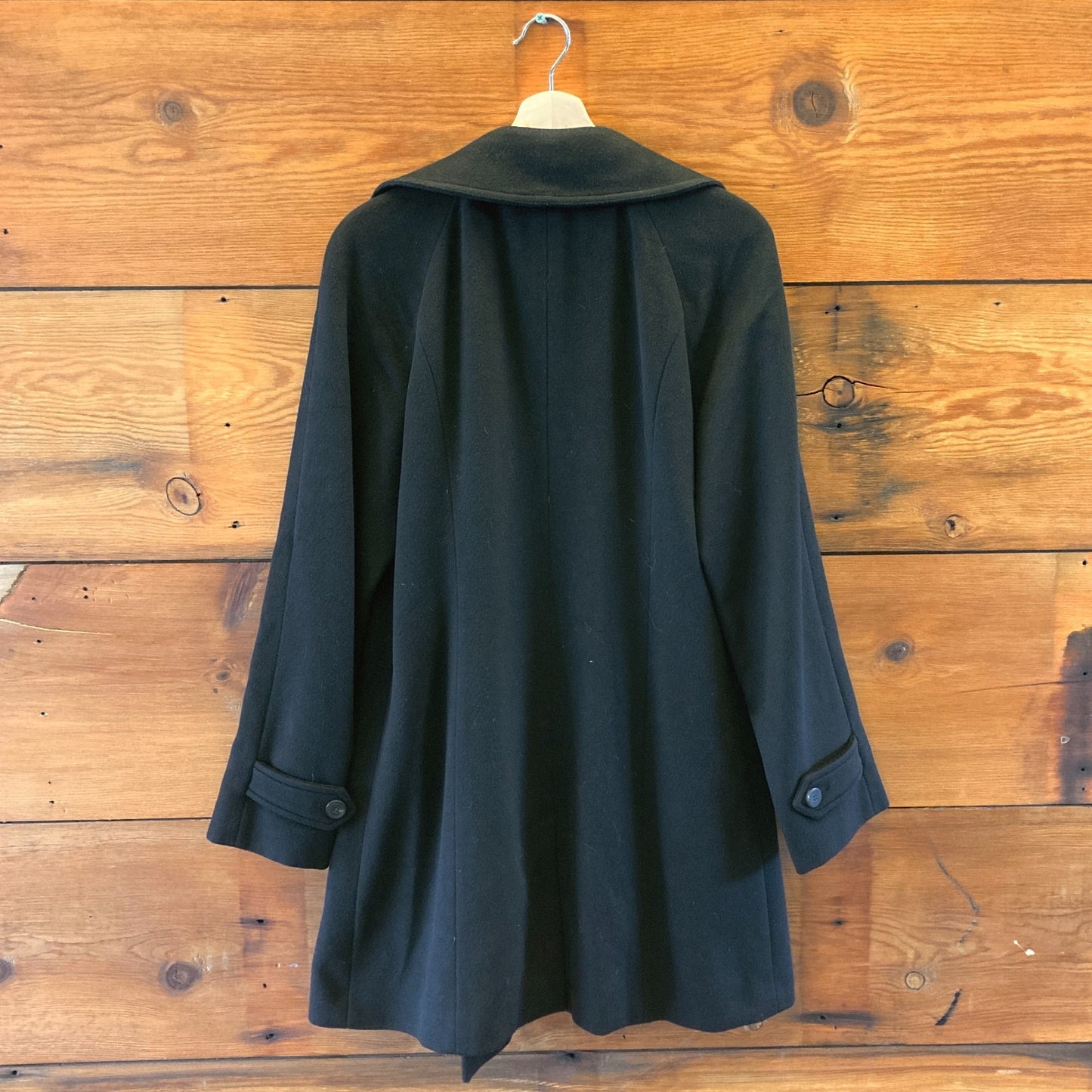 12 - Burberry London Black Wool Cashmere Double Breasted Coat Jacket 0219LK