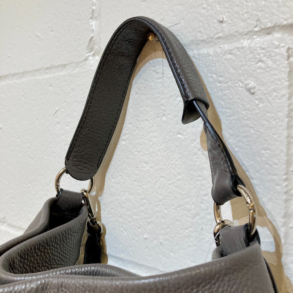 Marc by Marc Jacobs Grey Pebbled Leather Classic Q HIllier Hobo Bag - 0905SC