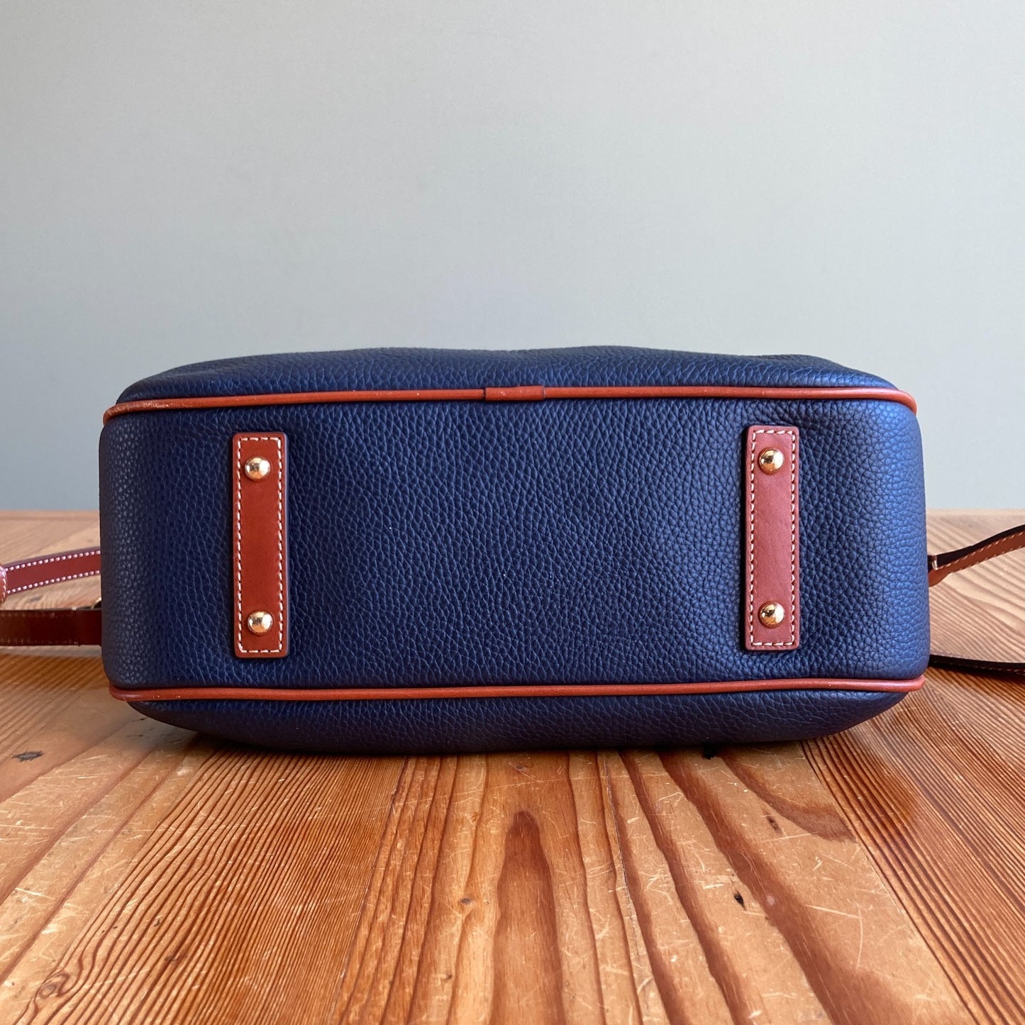 Dooney & Bourke Navy Pebble Grain Lexington Shopper Large Tote Bag - 0801TH