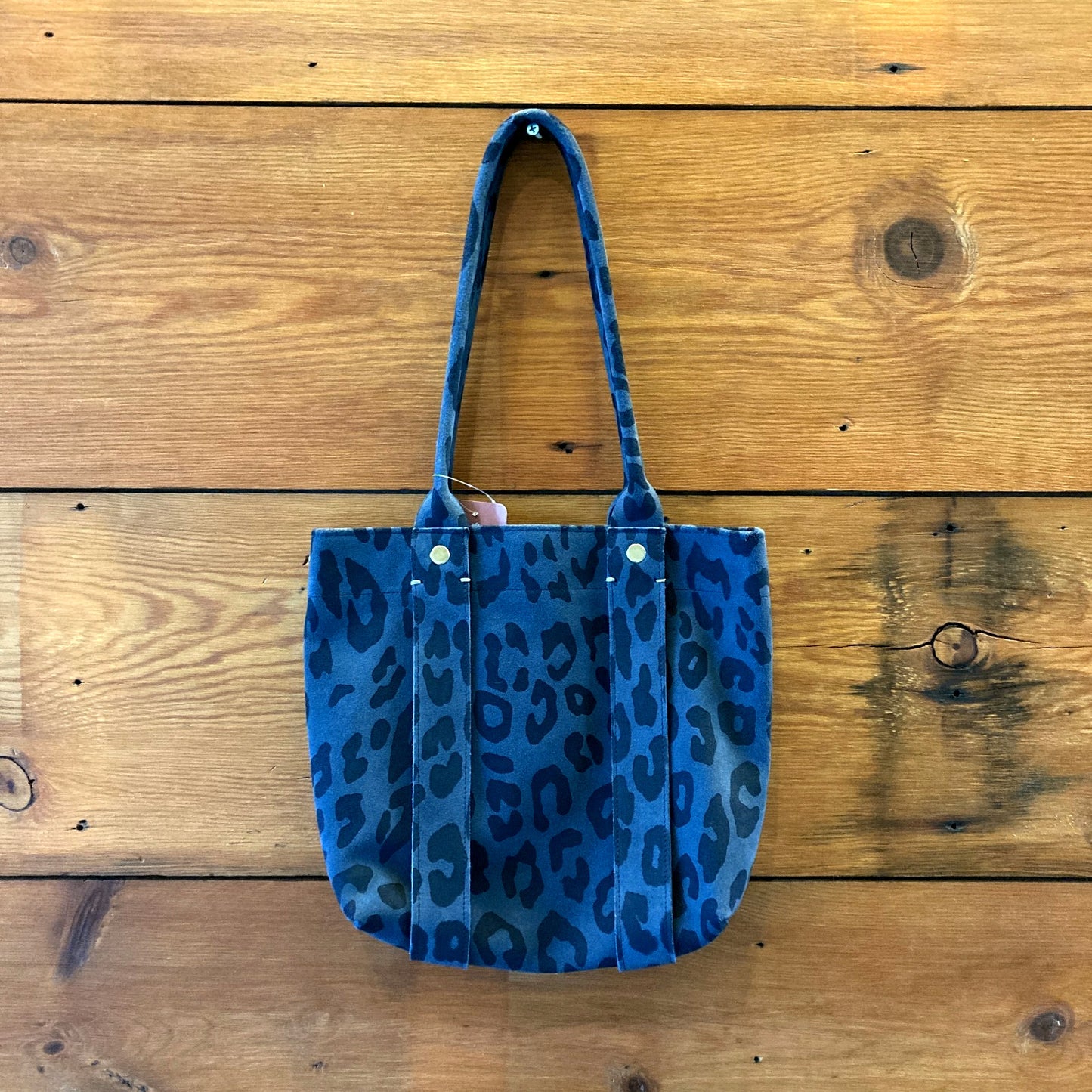 CLARE V Gray Black Animal Print Leopard Suede Tote‎ Shoulder Bag 0104SD