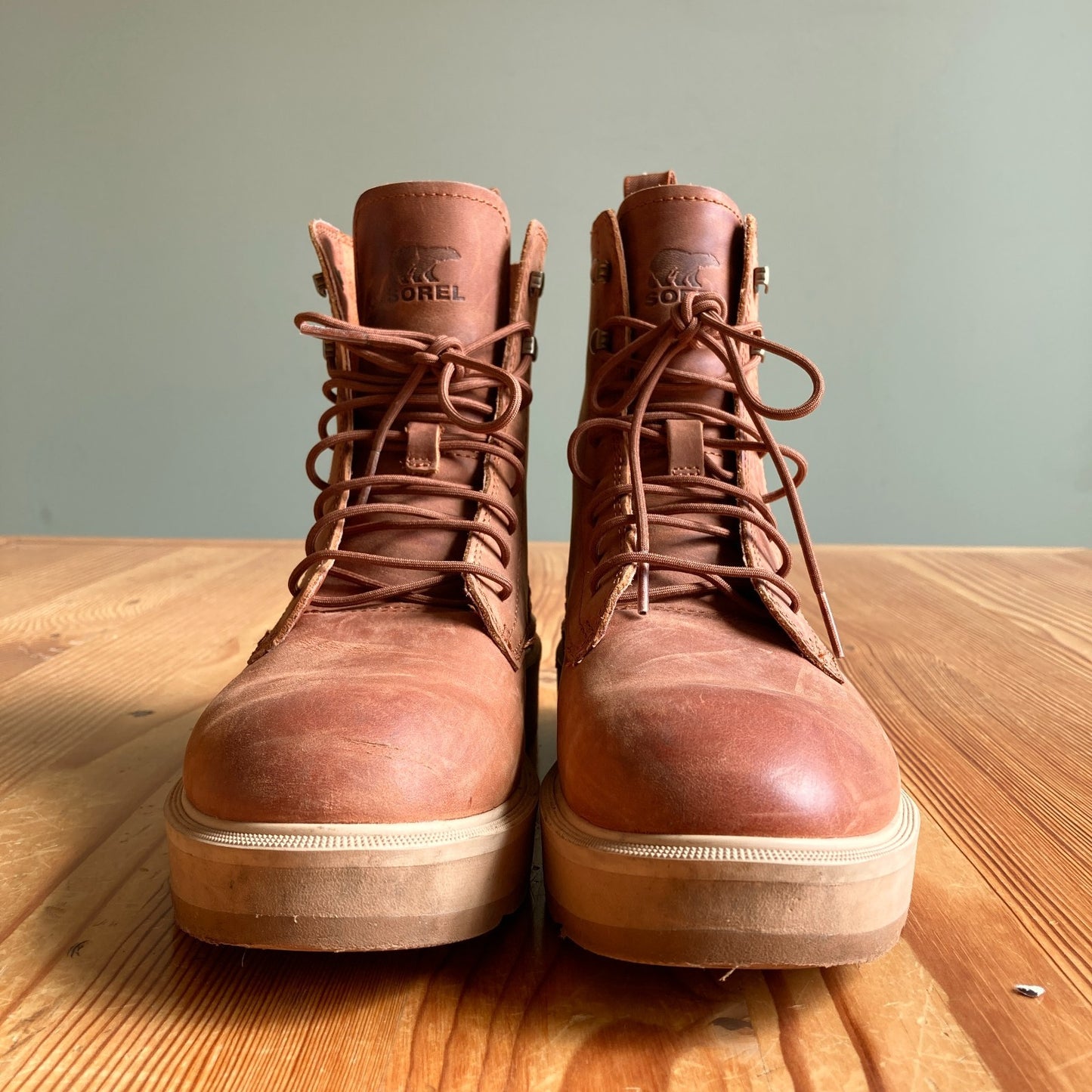Sorel Womens Brown Hi-Line Lace Waterproof Boots w/ Box - Size 8 - 0121LC