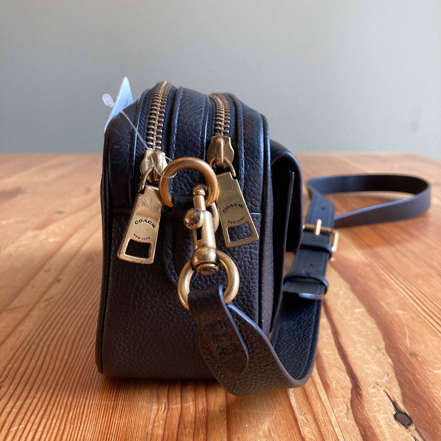 Coach Black Pebble Leather Willow Camera Bag Crossbody Purse - 0708LG